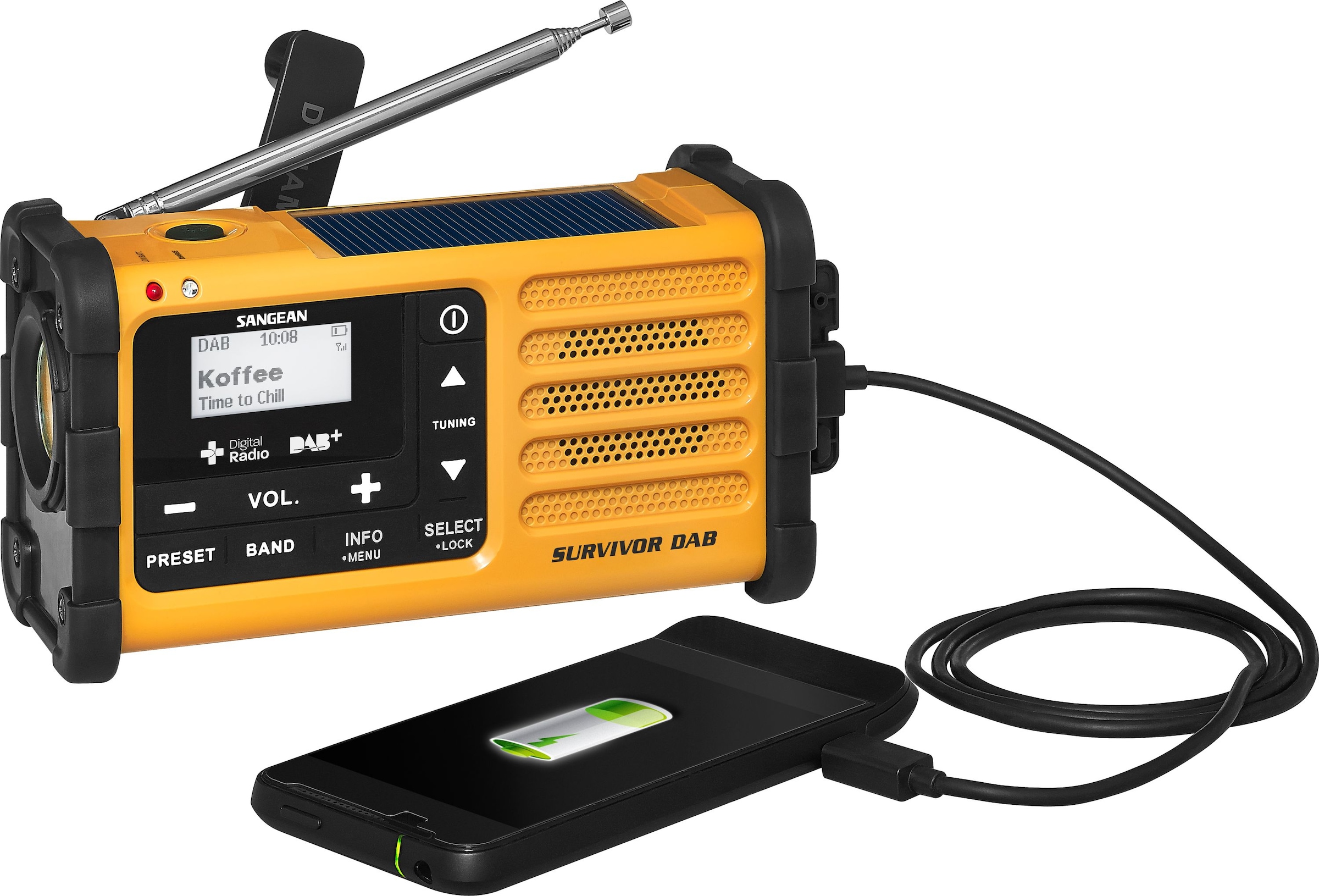 Sangean Notfallradio »MMR-88DAB«, (FM-Tuner mit RDS-Digitalradio (DAB+)