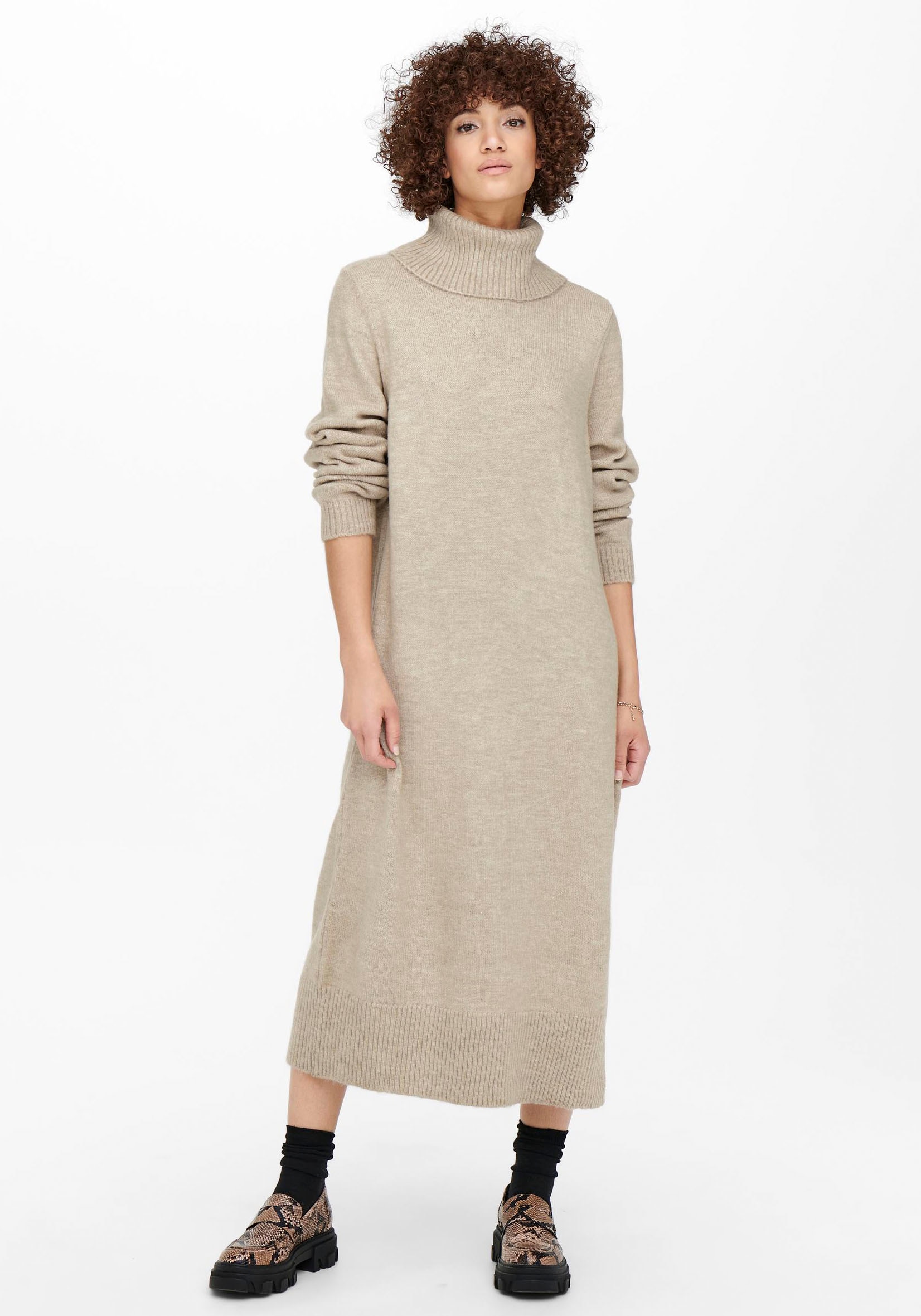 ONLY Strickkleid »ONLBRANDIE L/S ROLL NECK DRESS«