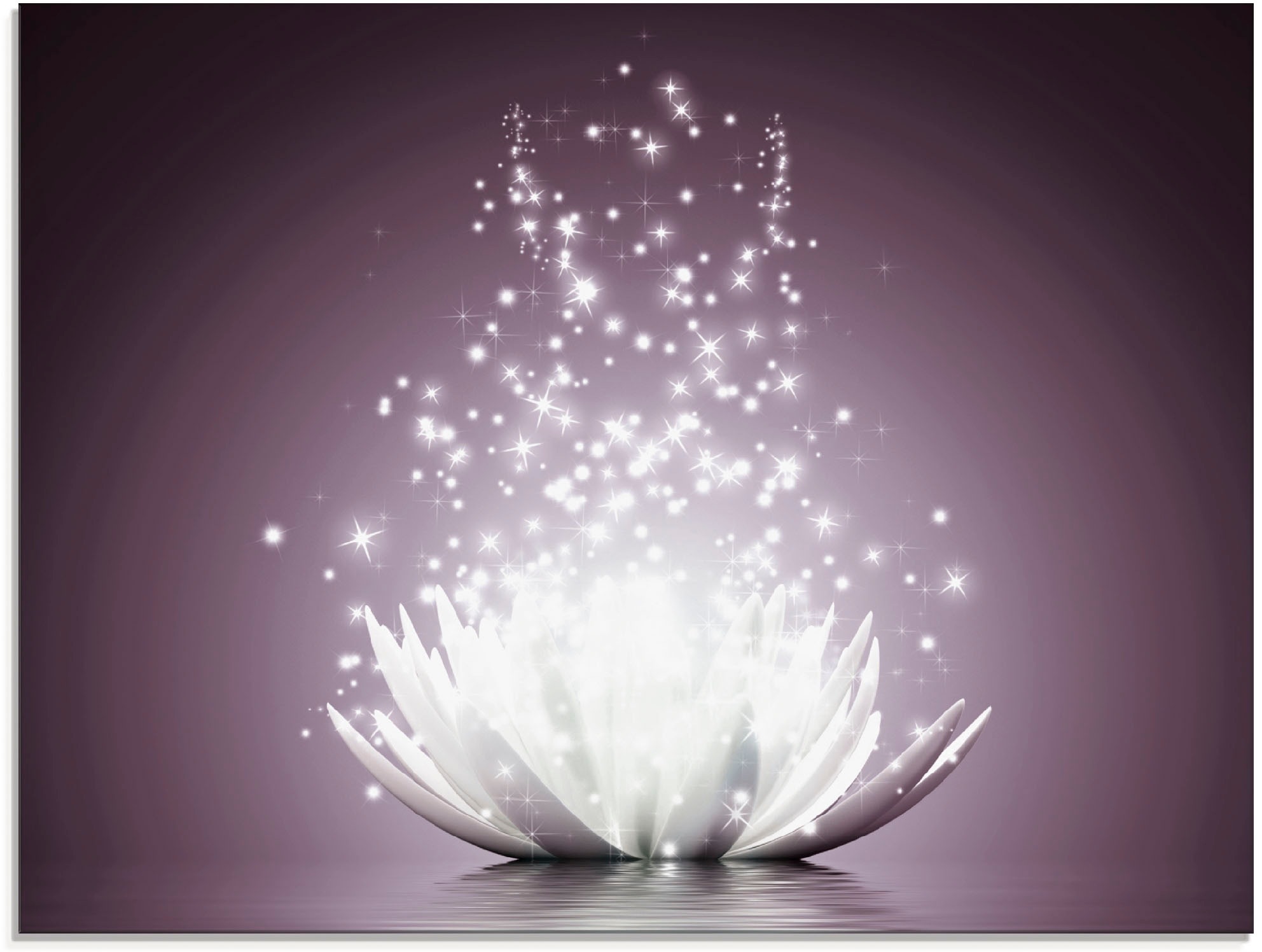 Artland Glasbild »Magie der Lotus-Blume«, Blumen, (1 St.), in verschiedenen Größen