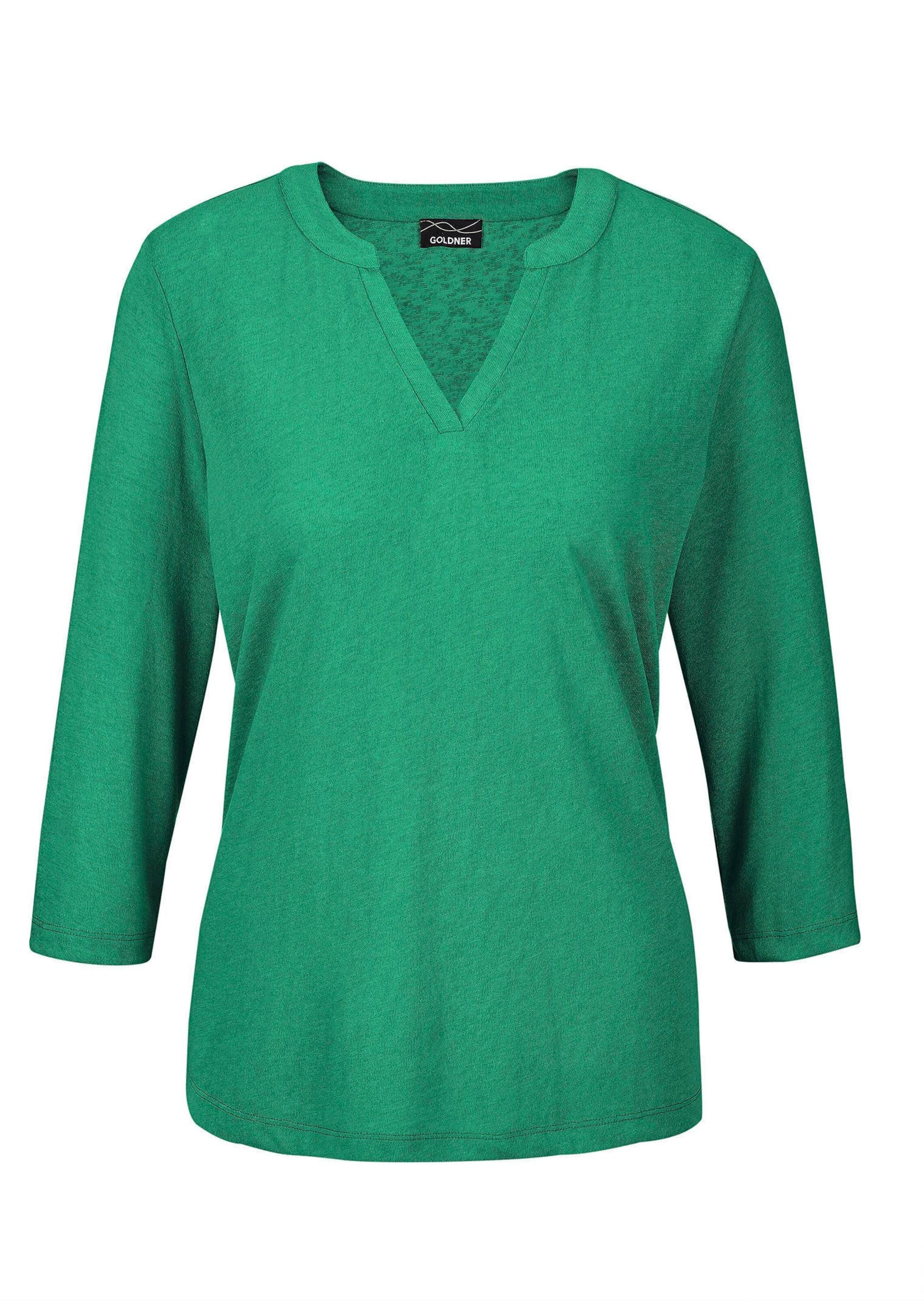 GOLDNER Kurzarmshirt »Modisches 3/4-Arm-Oberteil« Flammen-Optik