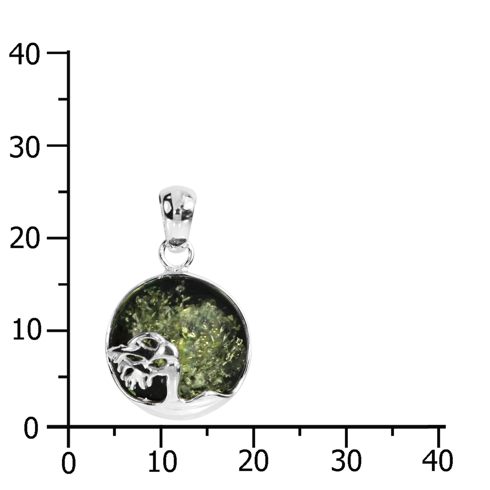 OSTSEE-SCHMUCK Kettenanhänger »- Windflüchter 16 mm - Silber 925/000 - Bernstein« ()