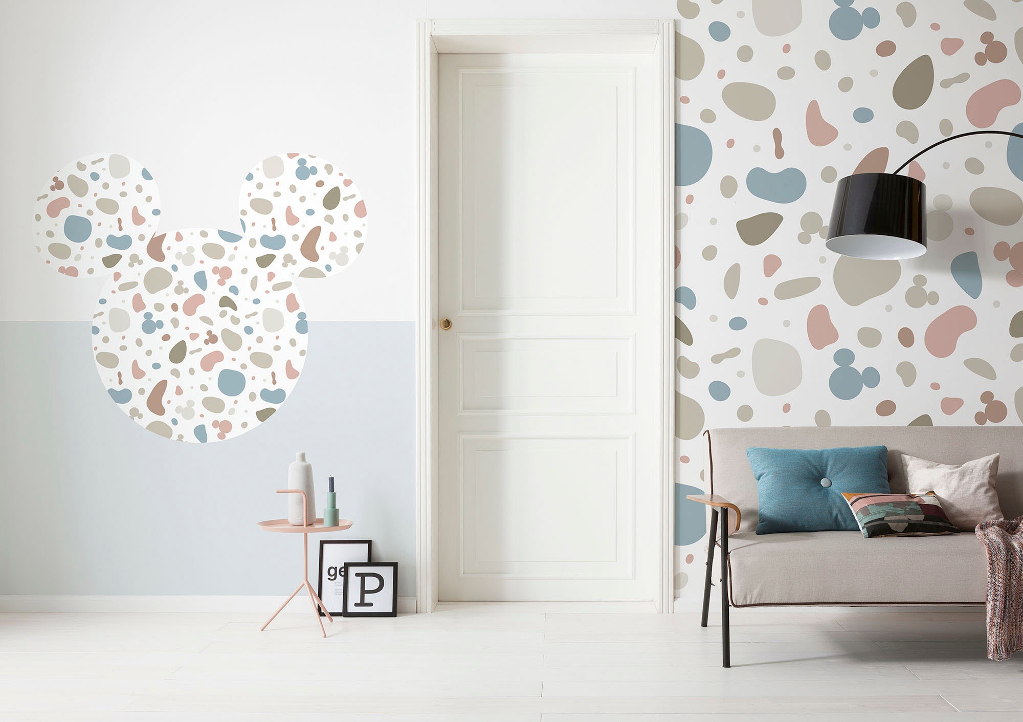 Komar Wandtattoo »Mickey Head Terrazzo Bambino - Größe 125 x 125 cm«, (1 St.), rund und selbstklebend