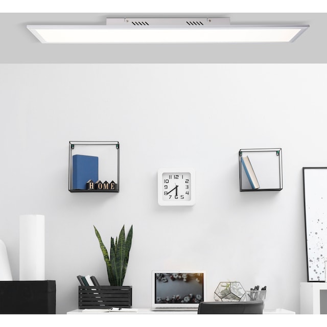 Brilliant LED Panel »Flat«, 1 flammig-flammig, 100 x 25 cm, dimmbar, CCT,  3400 lm, Fernbedienung, silberfarben online kaufen | mit 3 Jahren XXL  Garantie