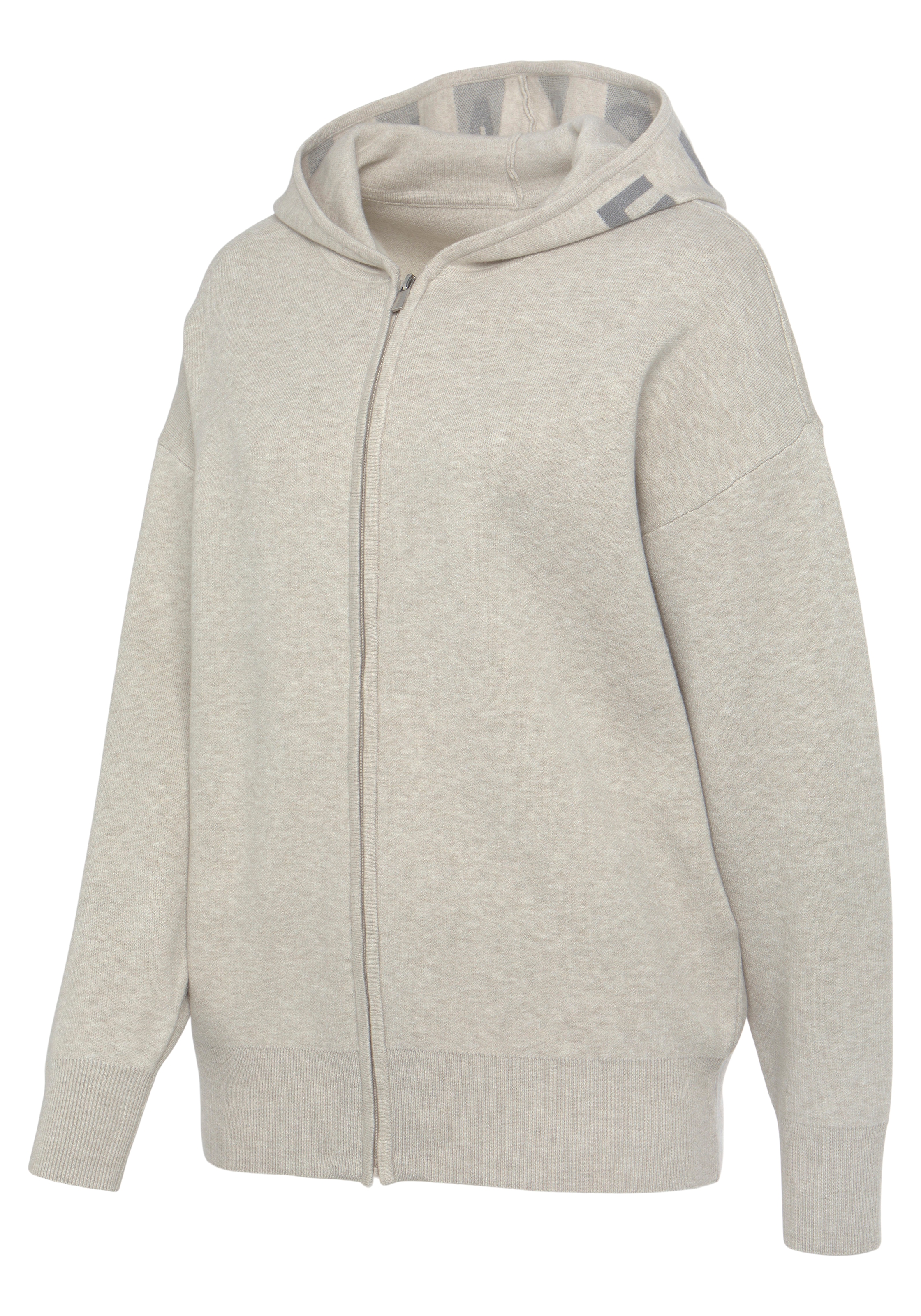 Elbsand Strickjacke »/ Loungejacke«, aus hochwertigen Strick und eingestricktem Logo, Loungewear