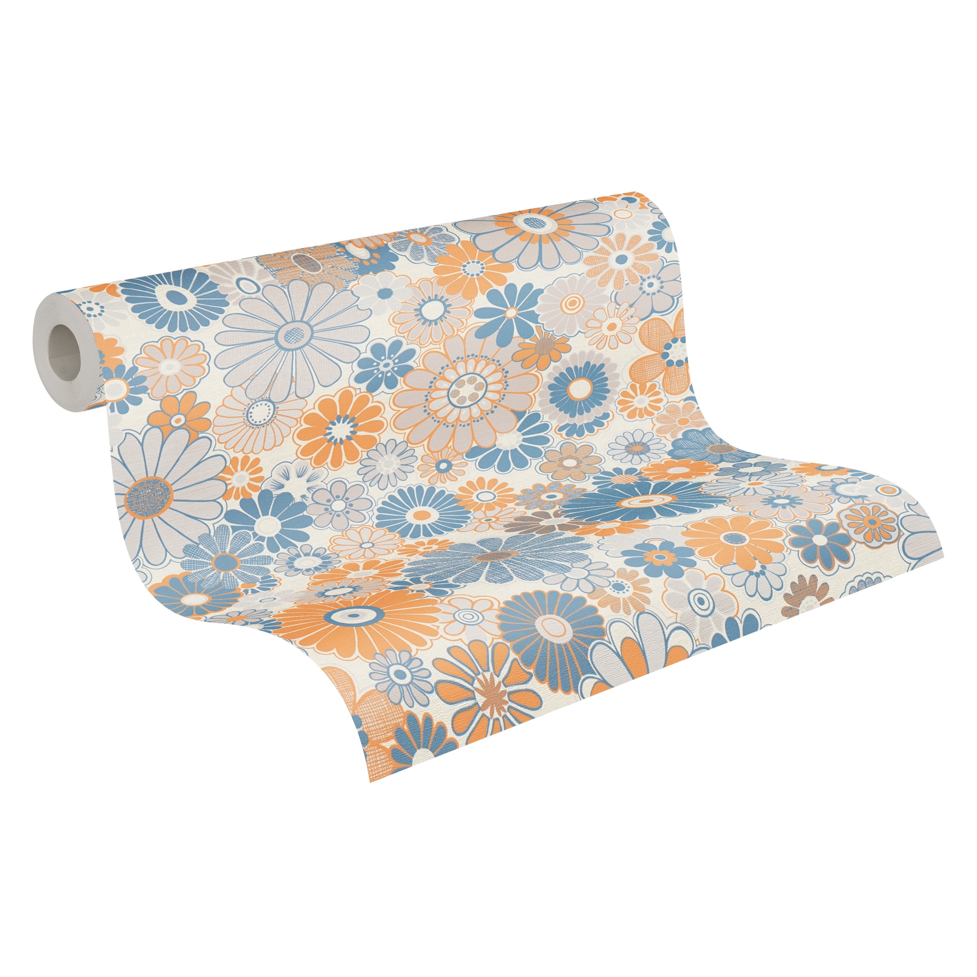 A.S. Création »Retro Chic florale Tapete Mustertapete Retro Blumen« matt strukturiert Vintage Vliestapete für Schlafzimmer Küche Wohnzimmer Floral Design
