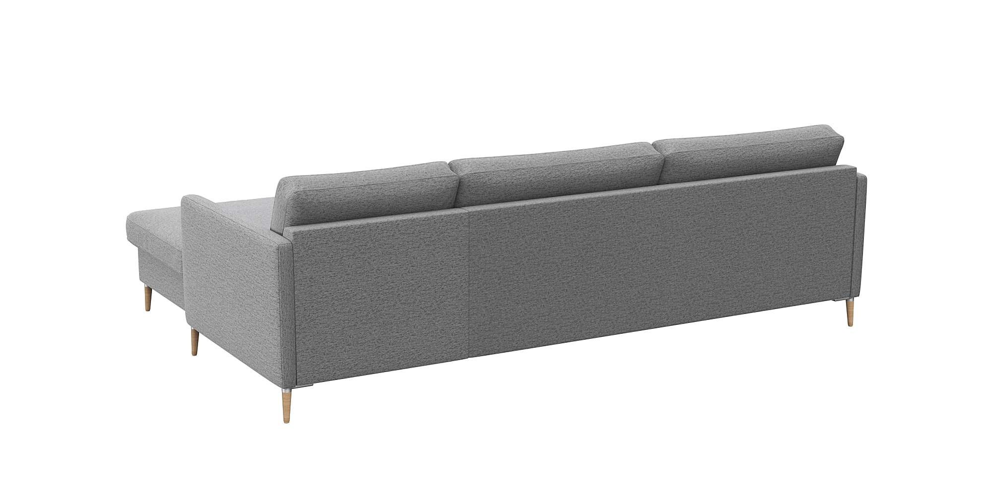 FLEXLUX Ecksofa »Fiore, super Sitzkomfort durch Kaltschaum im Sitz, L-Form«, schmale Armlehnen, Füße Alu+ Eiche