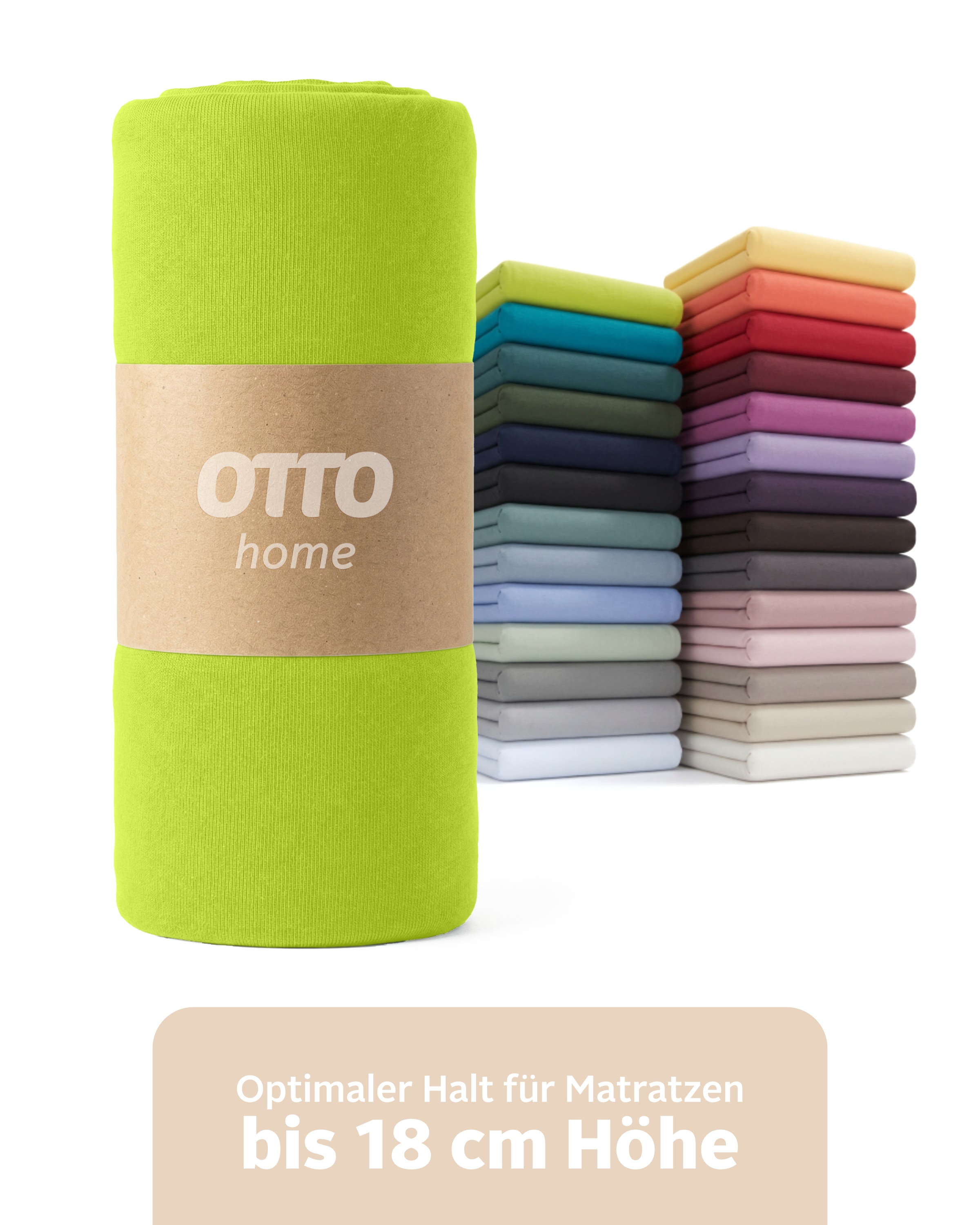 OTTO home Spannbettlaken "PHYSALIS in BASIC und PREMIUM Qualität, 100% Baumwolle" für Matratzen bis 18 cm Höhe, Bettlaken, Spannbetttuch, pflegeleicht