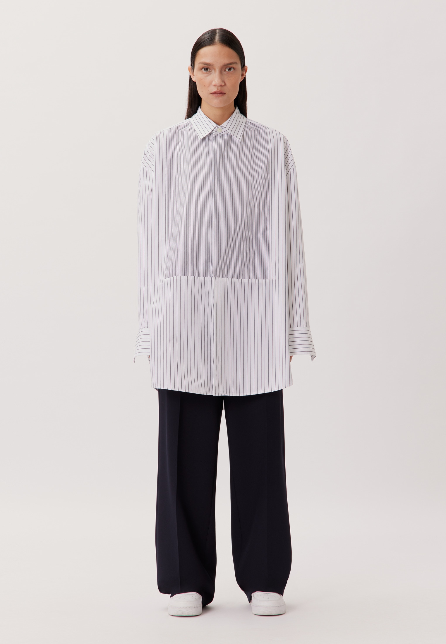 studio seidensticker Businesshemd »Studio« Oversized 1/1 Kentkragen Streifen