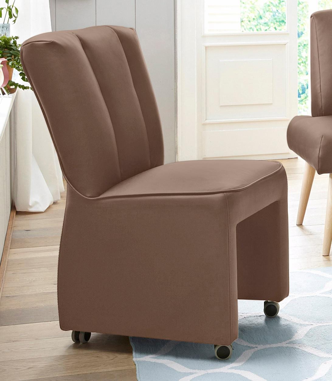 exxpo - sofa fashion Sessel »Costa, Loungesessel, Hochlehnsessel,  auf Rollen, Komfortsitzhöhe 53cm« kompakt und bequem, Breite 52 cm
