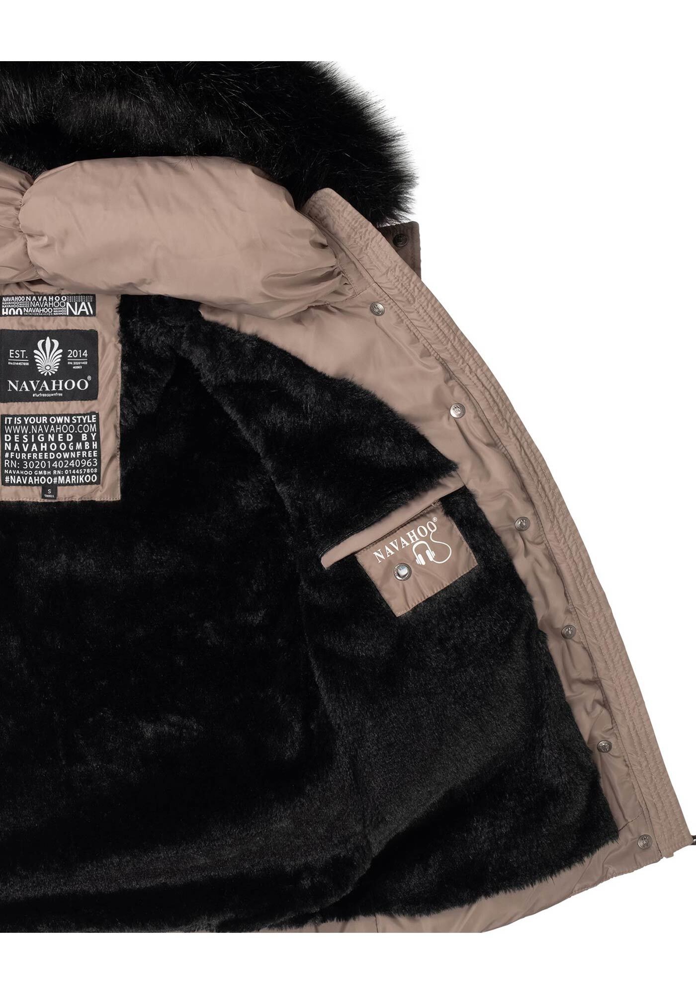 Navahoo Steppjacke »Navahoo Chloe warme Damen Winter Jacke Parka Mantel Stepp Kurzjacke gefüttert NEU B301«