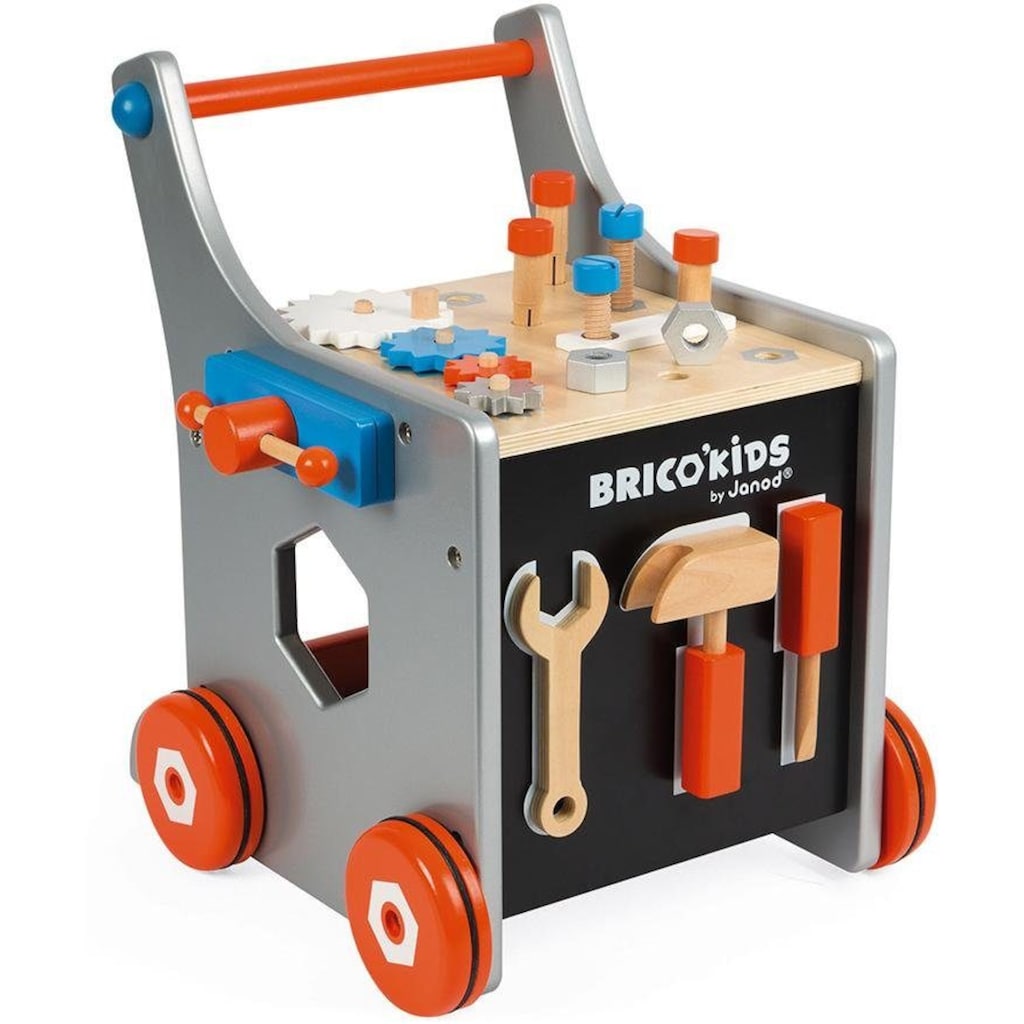 Janod Spielwerkbank »Brico'Kids Werkbankwagen groß«, mit 25 Zubehörteilen