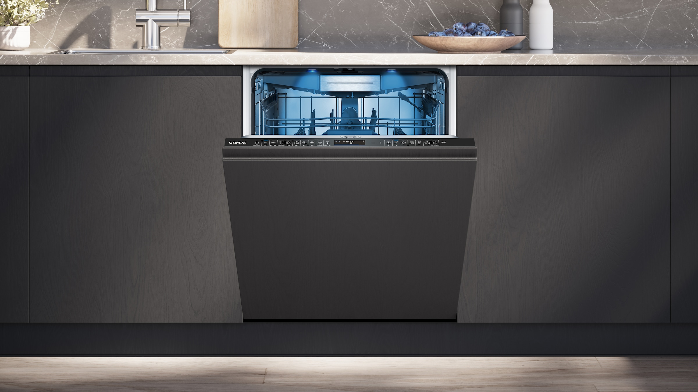 SIEMENS vollintegrierbarer Geschirrspüler iQ700 »SN87TX02CE«, 14 Maßgedecke, Made in Germany