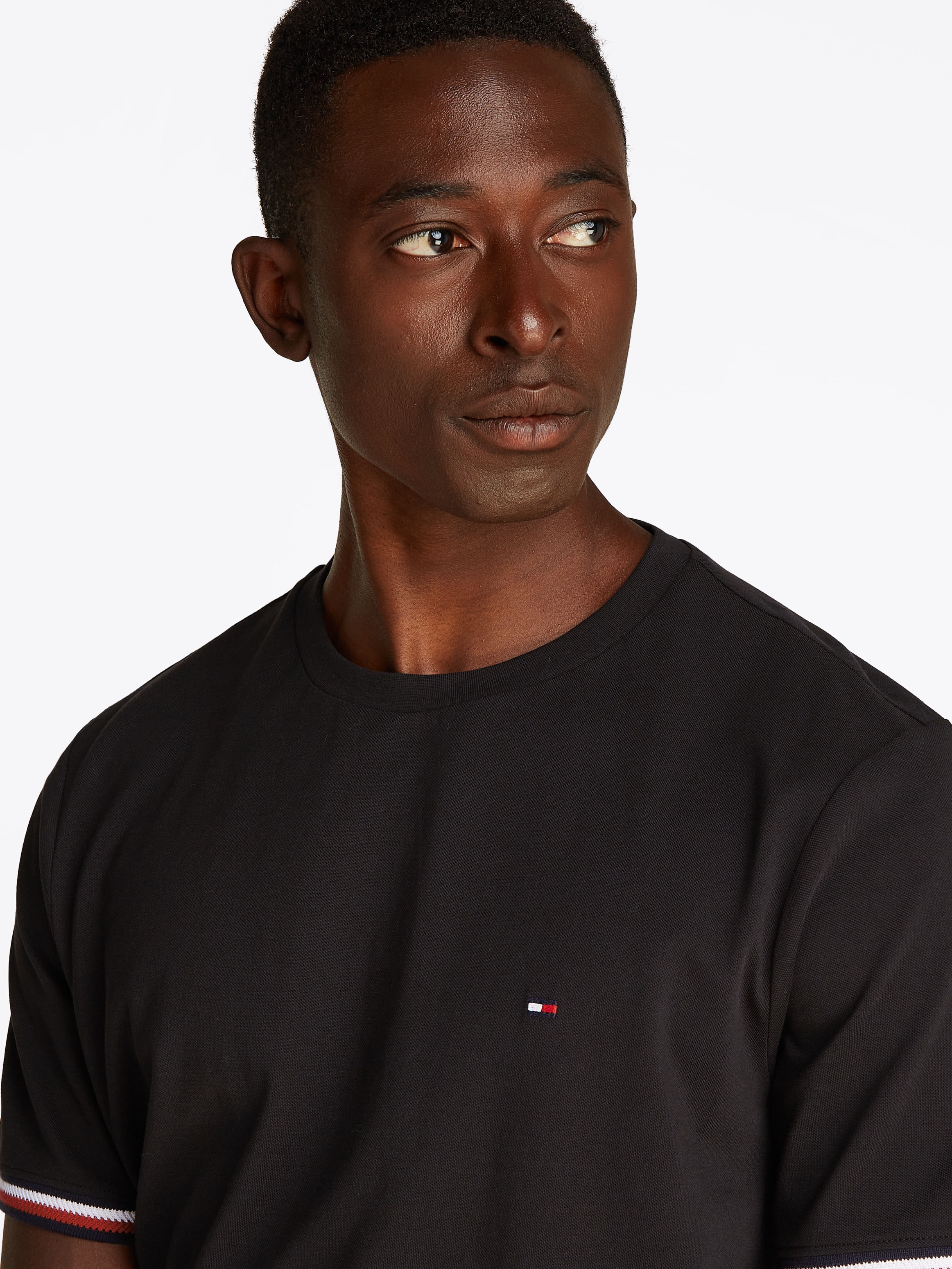 Tommy Hilfiger T-Shirt »GLOBAL STRIPE CUFF TEE«