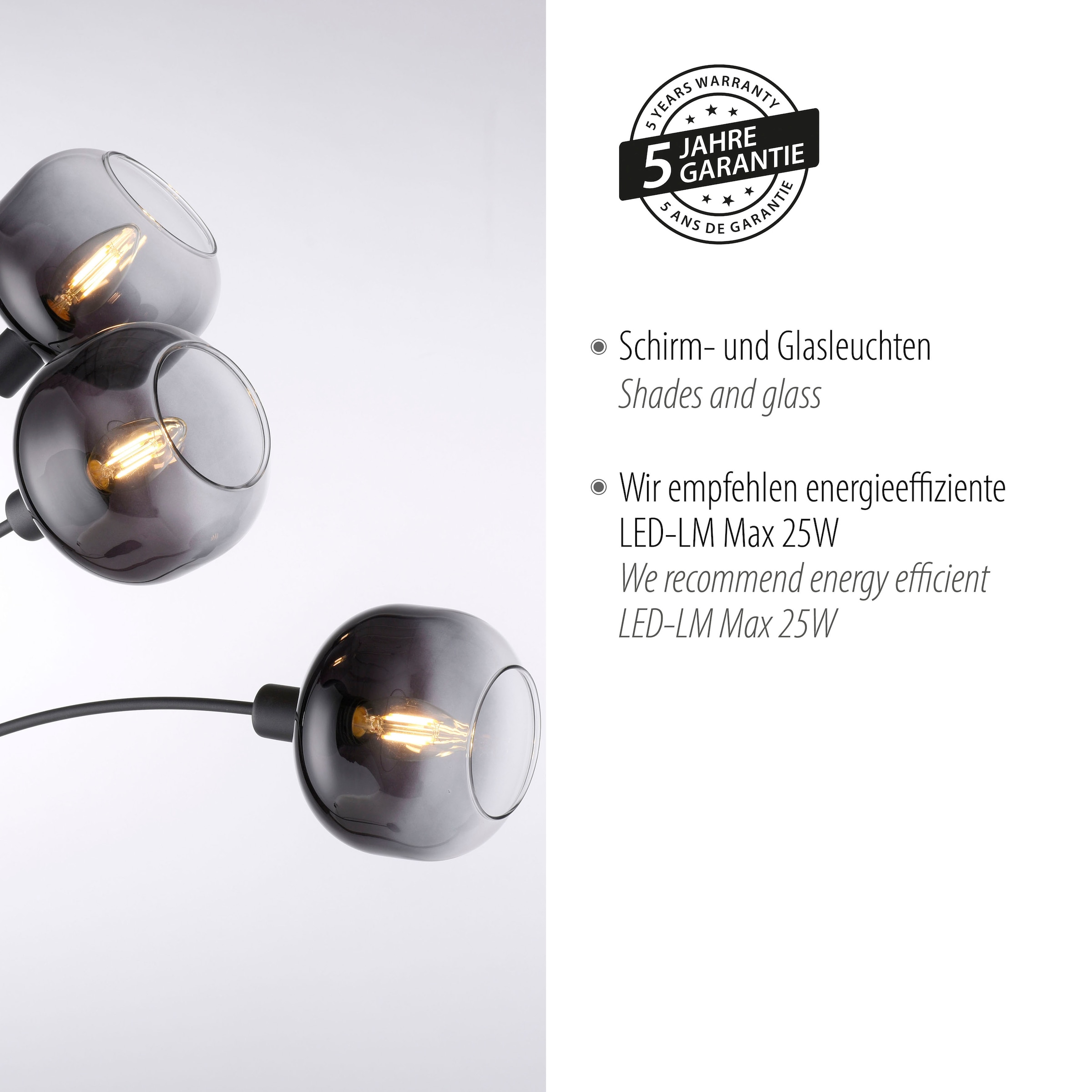 JUST LIGHT Stehlampe »ZEA«, 3 flammig, Leuchtmittel E14 | ohne Leuchtmittel, ExklusiveE14