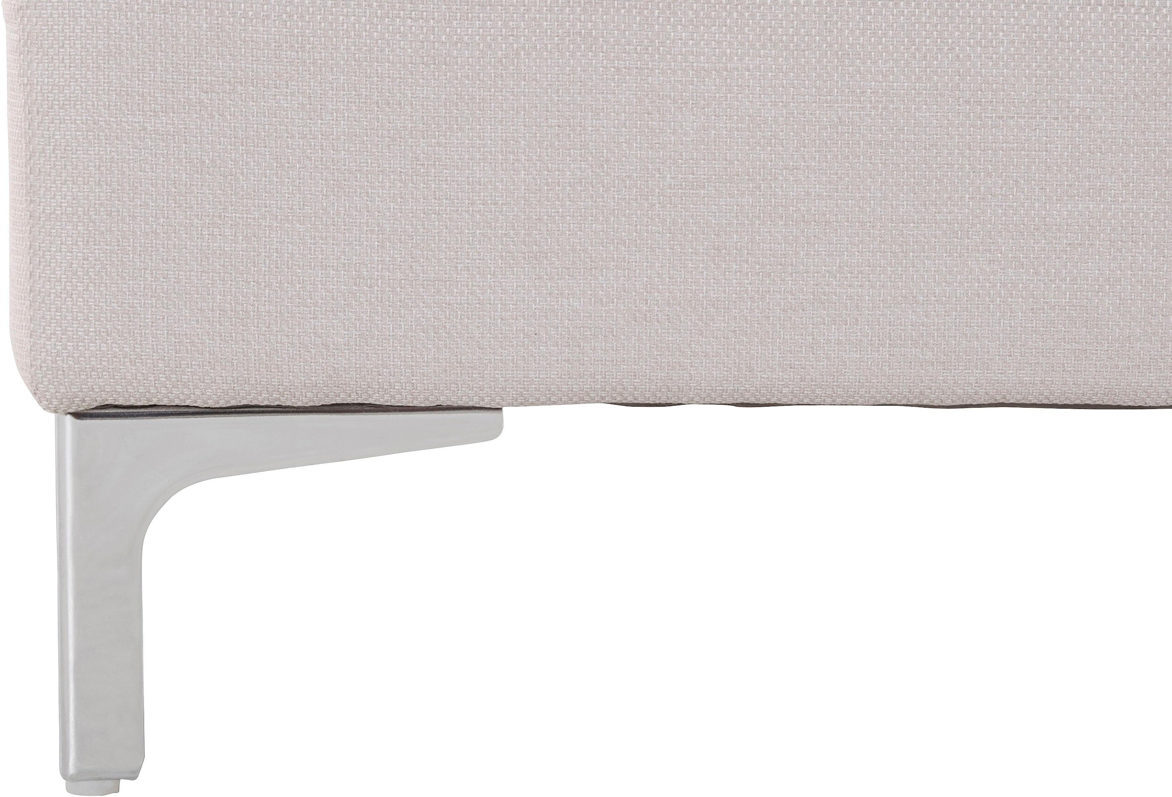 COTTA Polstergarnitur »Sammy L-Form«, (Set), Set bestehend aus: Ecksofa mit Kopfteilverstellung & Hocker