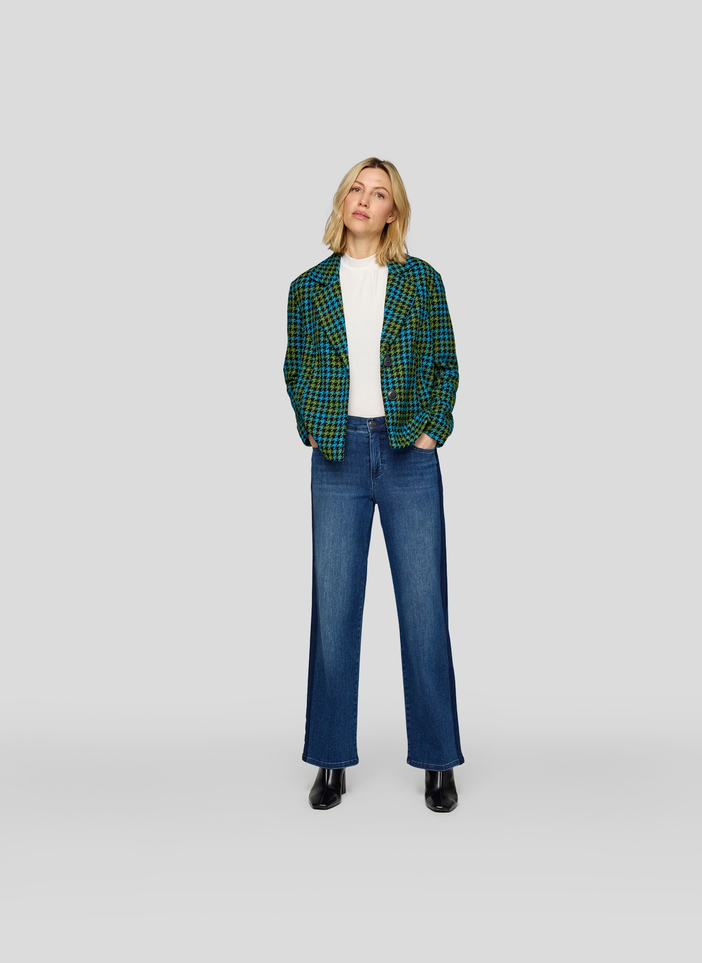 Rabe Langarmshirt , mit Stehkragen und aus Viskose
