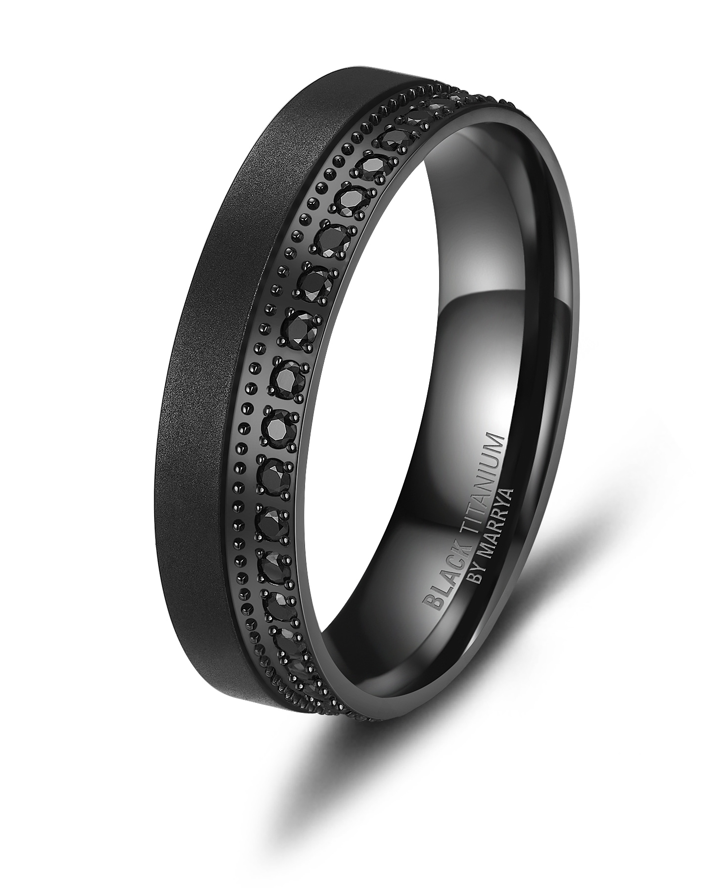Marrya Trauring »BLACK TITANIUM by MARRYA Black Titanium - Zirkonium Ringe Trauringe Eheringe Partnerringe«