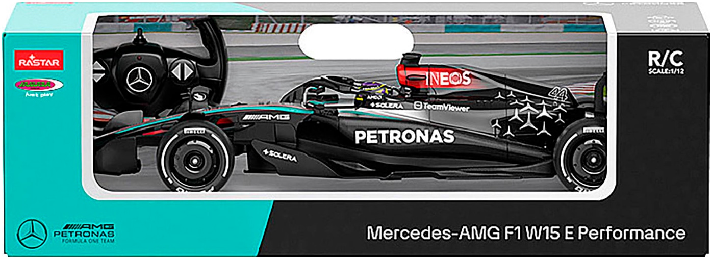 Jamara RC-Auto »Mercedes-AMG F1 W15 E Performance schwarz 2,4GHz« Maßstab 1:12