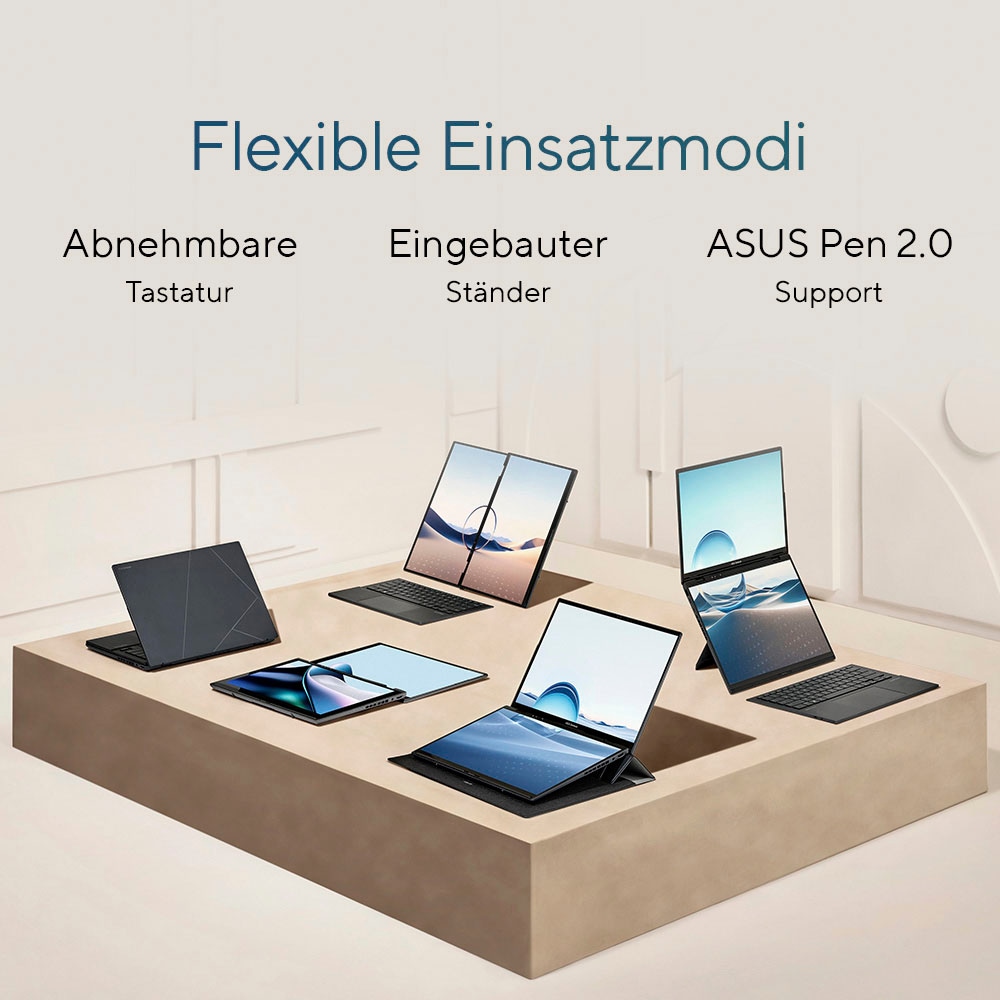 Asus Notebook »Zenbook Duo OLED UX8406MA-QL308X«, 35,6 cm, / 14 Zoll, Intel, Core Ultra 7, ARC, 1000 GB SSD