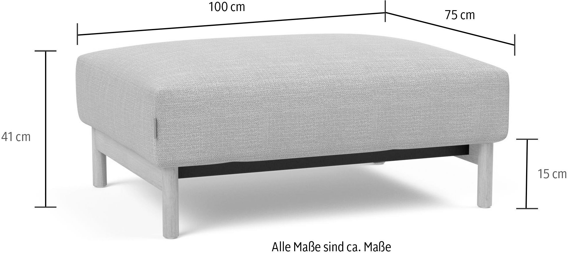 INNOVATION LIVING ™ Polsterhocker, komfortabler Hocker, variabel einsetzbar