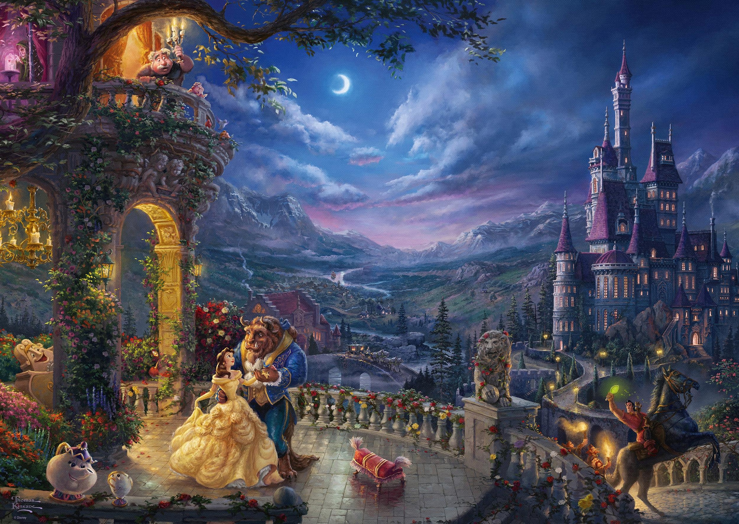 Schmidt Spiele Puzzle »Disney Die Schöne und das Biest, Tanz im Mondlicht«, Made in Germany