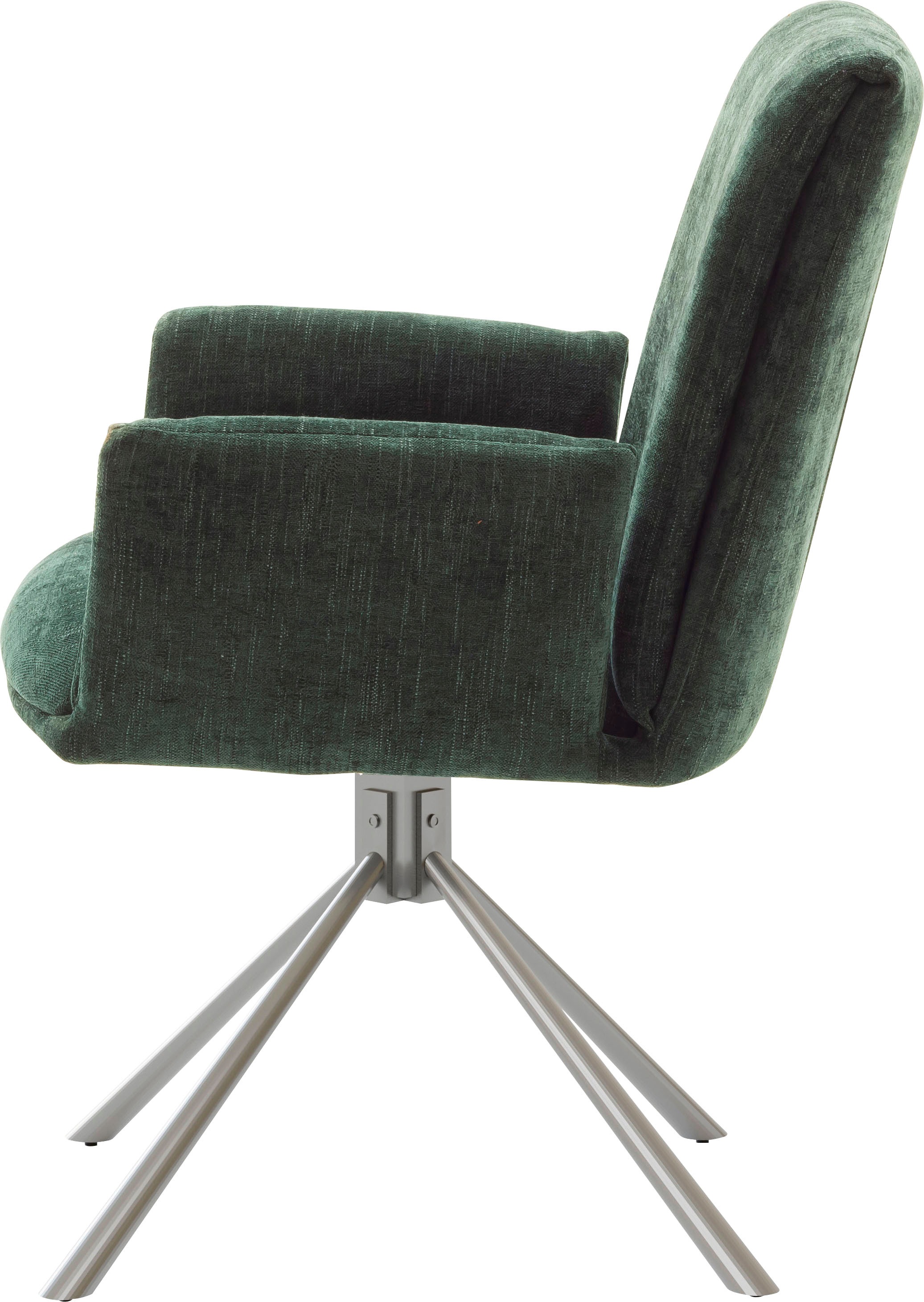 MCA furniture 4-Fußstuhl auf 180°drehbar Raten bestellen in Optik Chenille Nivellierung, Stoffbezug mit »Boulder«
