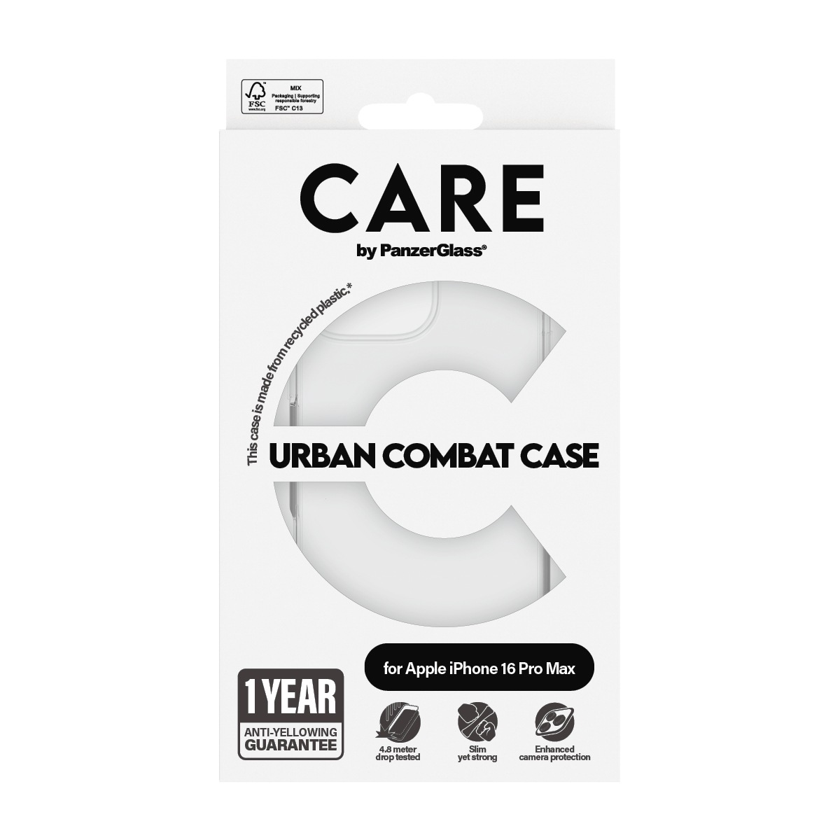 CARE by PanzerGlass Handyhülle »Urban Combat Case für Apple iPhone 16 Pro Max«, Backcover, Schutzhülle, Handyschutzhülle, Case, Schutzcase, stoßfest
