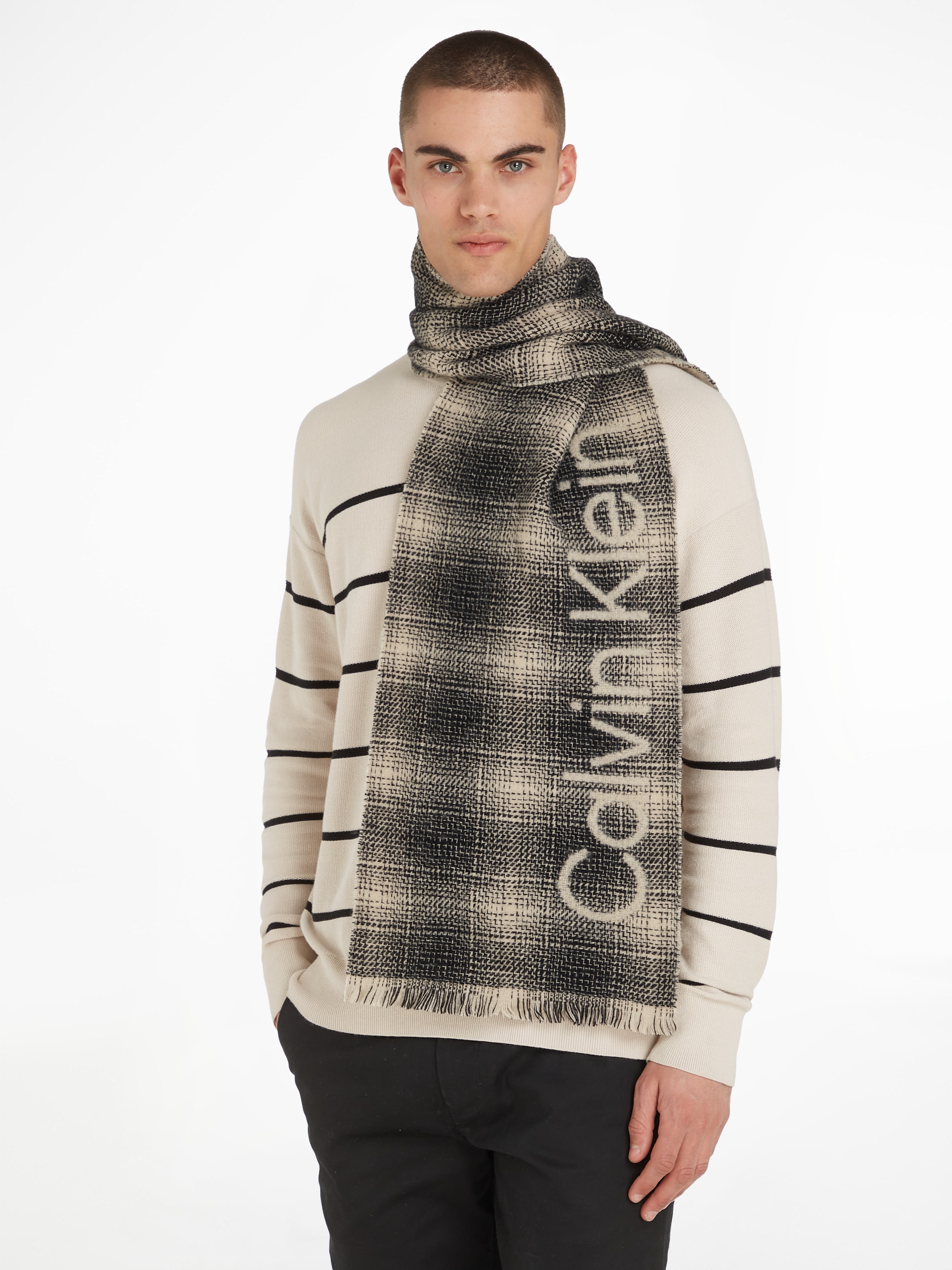 Calvin Klein mit »CHECK Schal online bei Fransen UNIVERSAL SCARF«