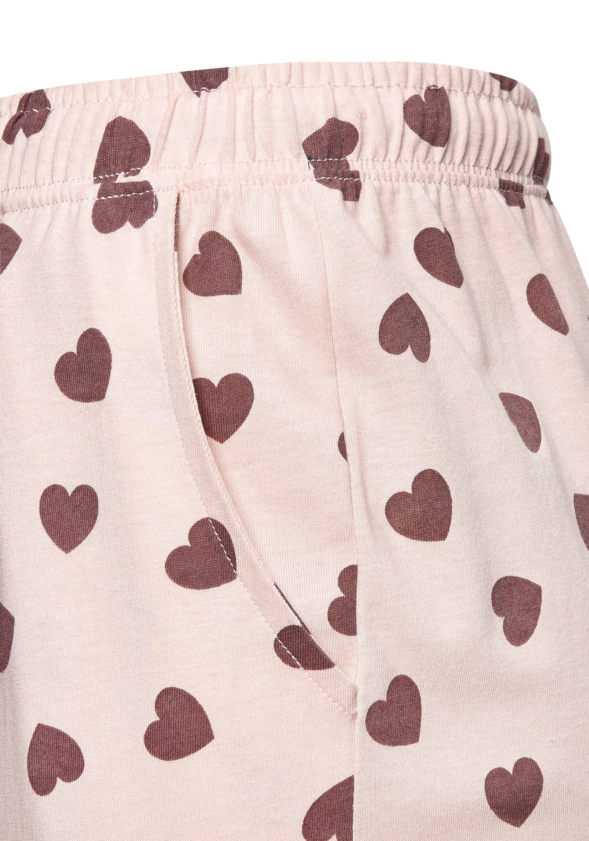 Vivance Dreams Pyjama Spar-Set, 2er Pack, 4 tlg. mit süßem Herzmuster