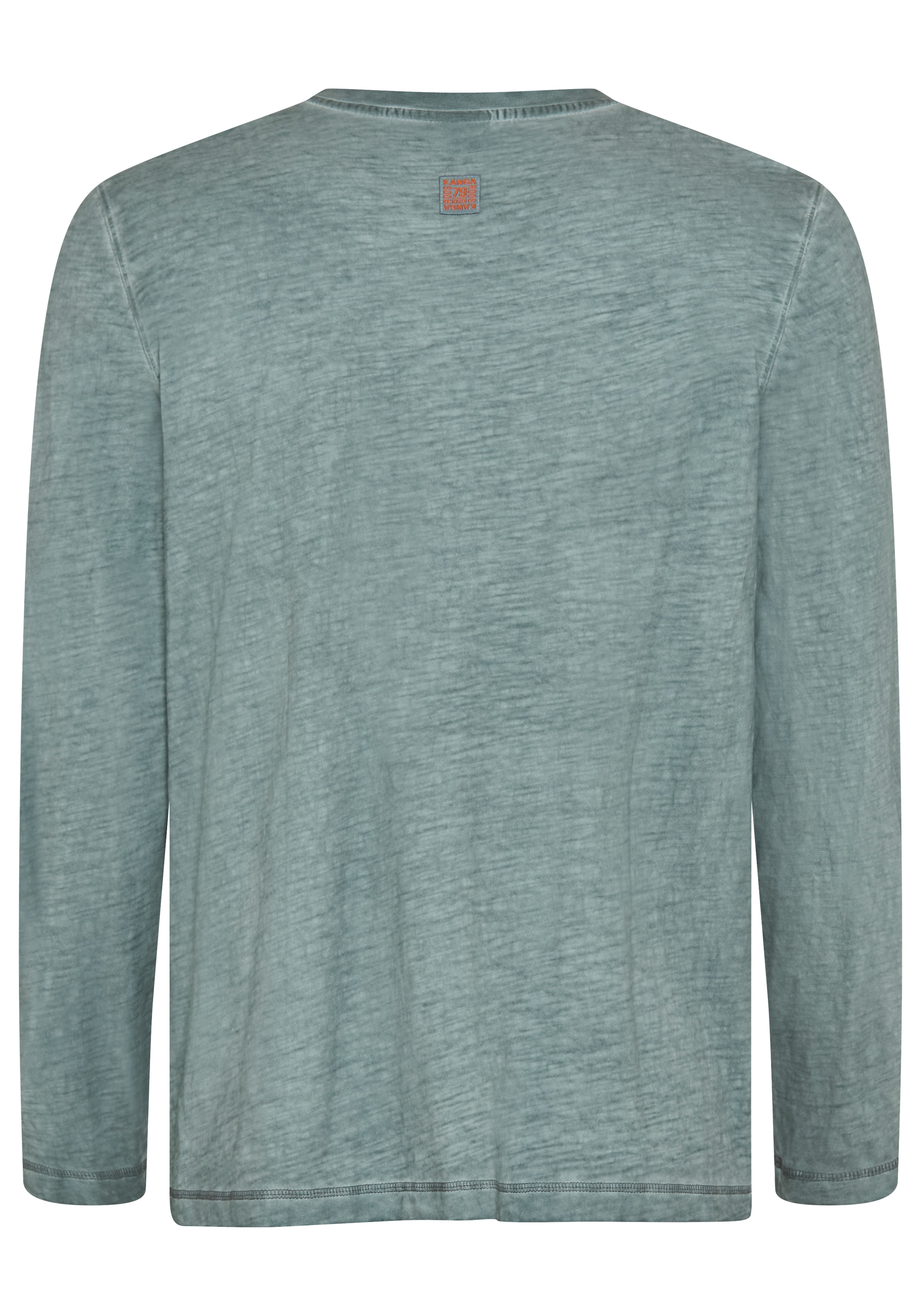 KangaROOS Langarmshirt mit V-Ausschnitt, Langarm-Design, aus Slub-Material