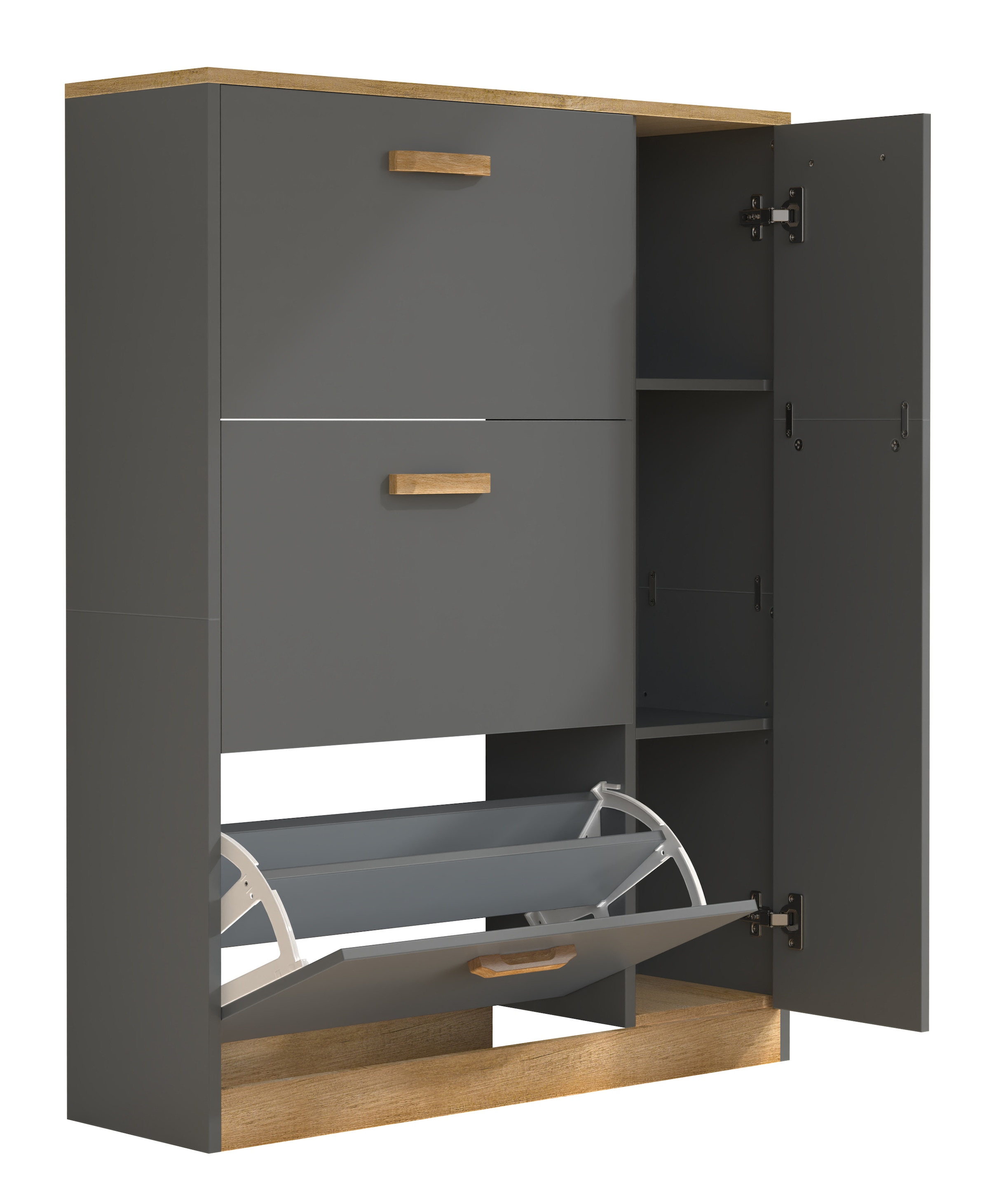 VCM Schuhschrank »Holz Schuhregal Schuhschrank Schuhkipper Halom L«