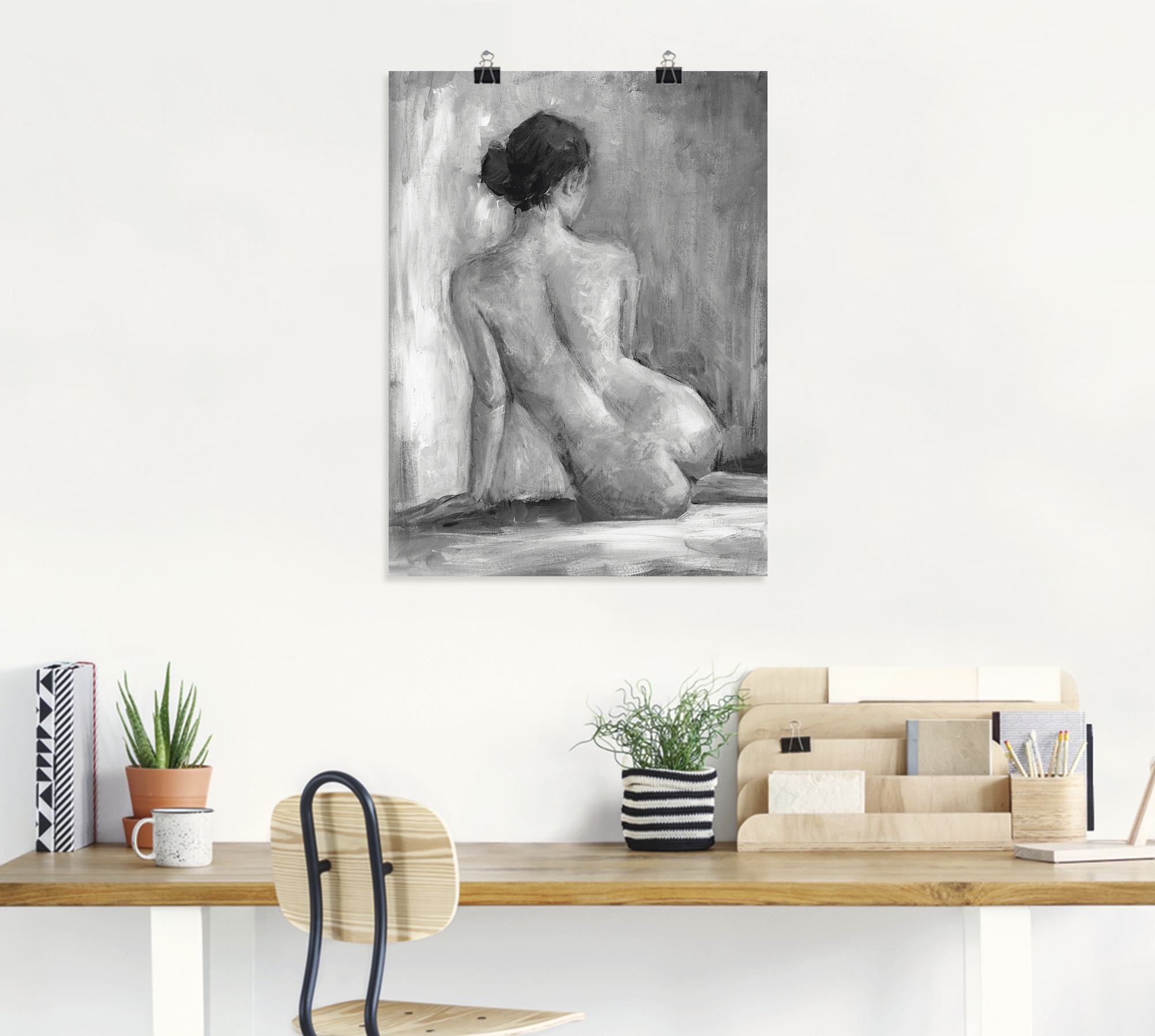 Artland Wandbild »Figur in schwarz & weiß I«, Frau, (1 St.), als Alubild, Outdoorbild, Leinwandbild, Poster, Wandaufkleber