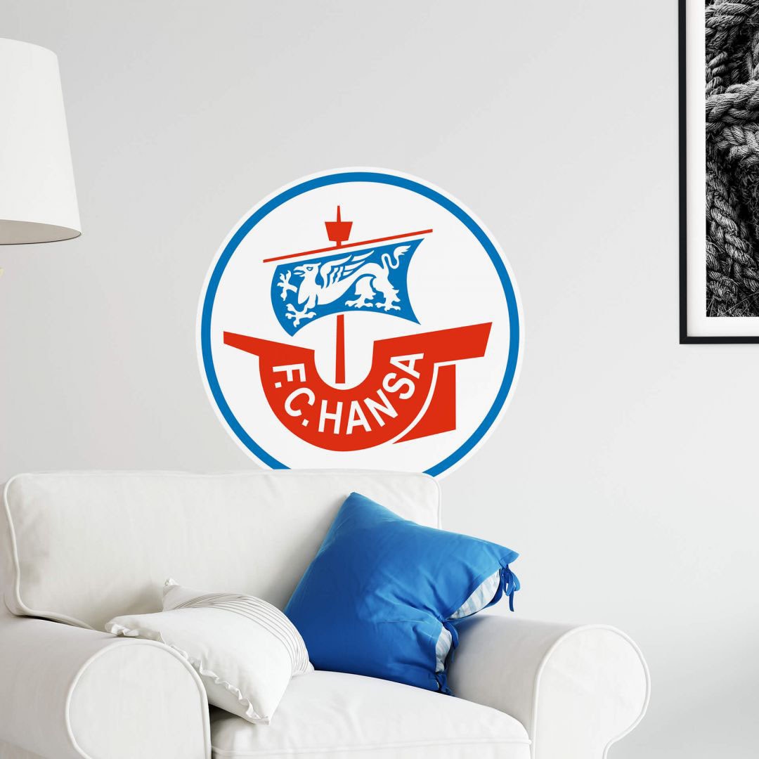 (1 kaufen Wall-Art Hansa Logo«, Wandtattoo »Fußball Rostock auf St.) Raten