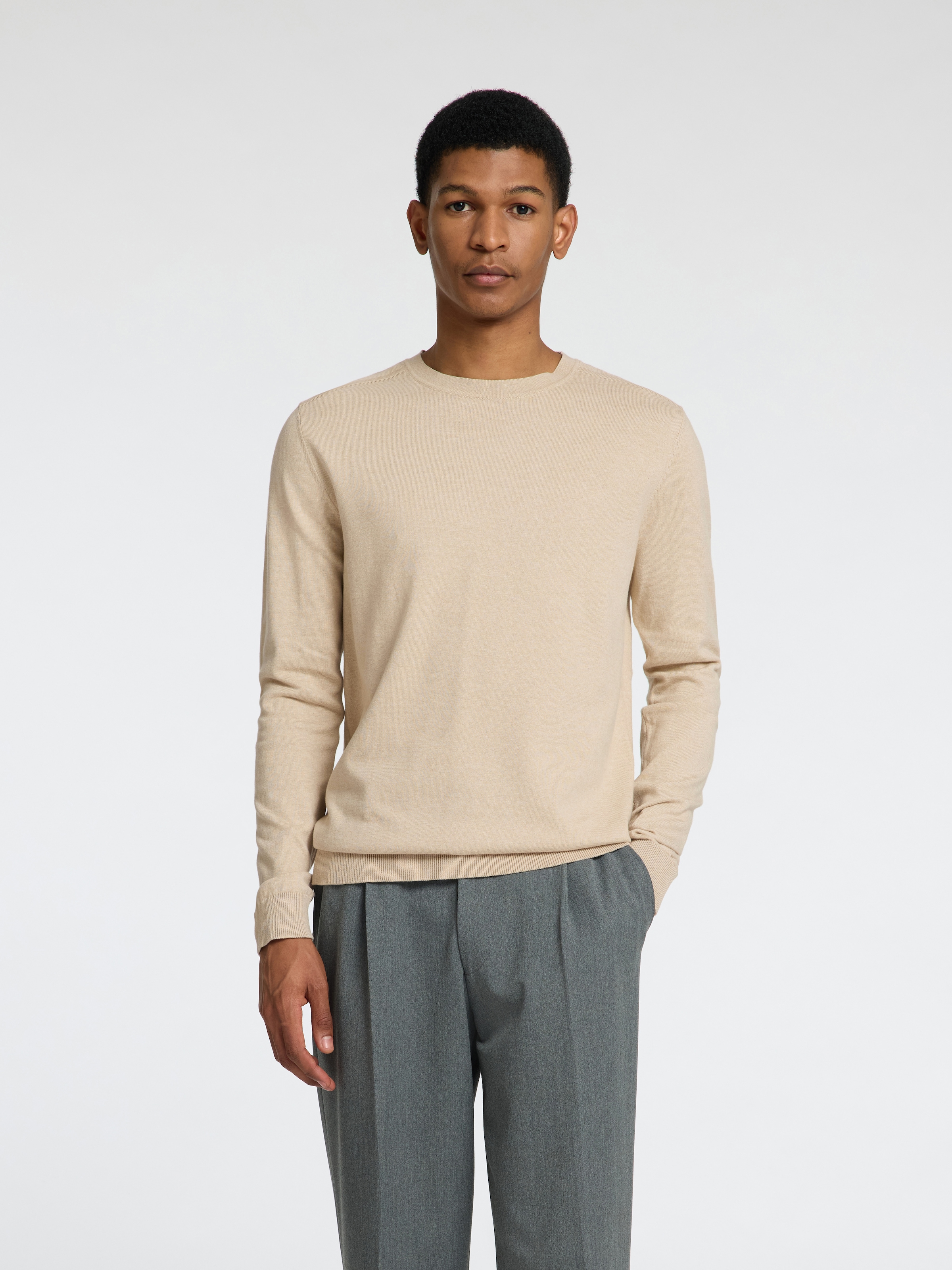 SELECTED HOMME Strickpullover »SLHBERG CREW NECK NOOS«