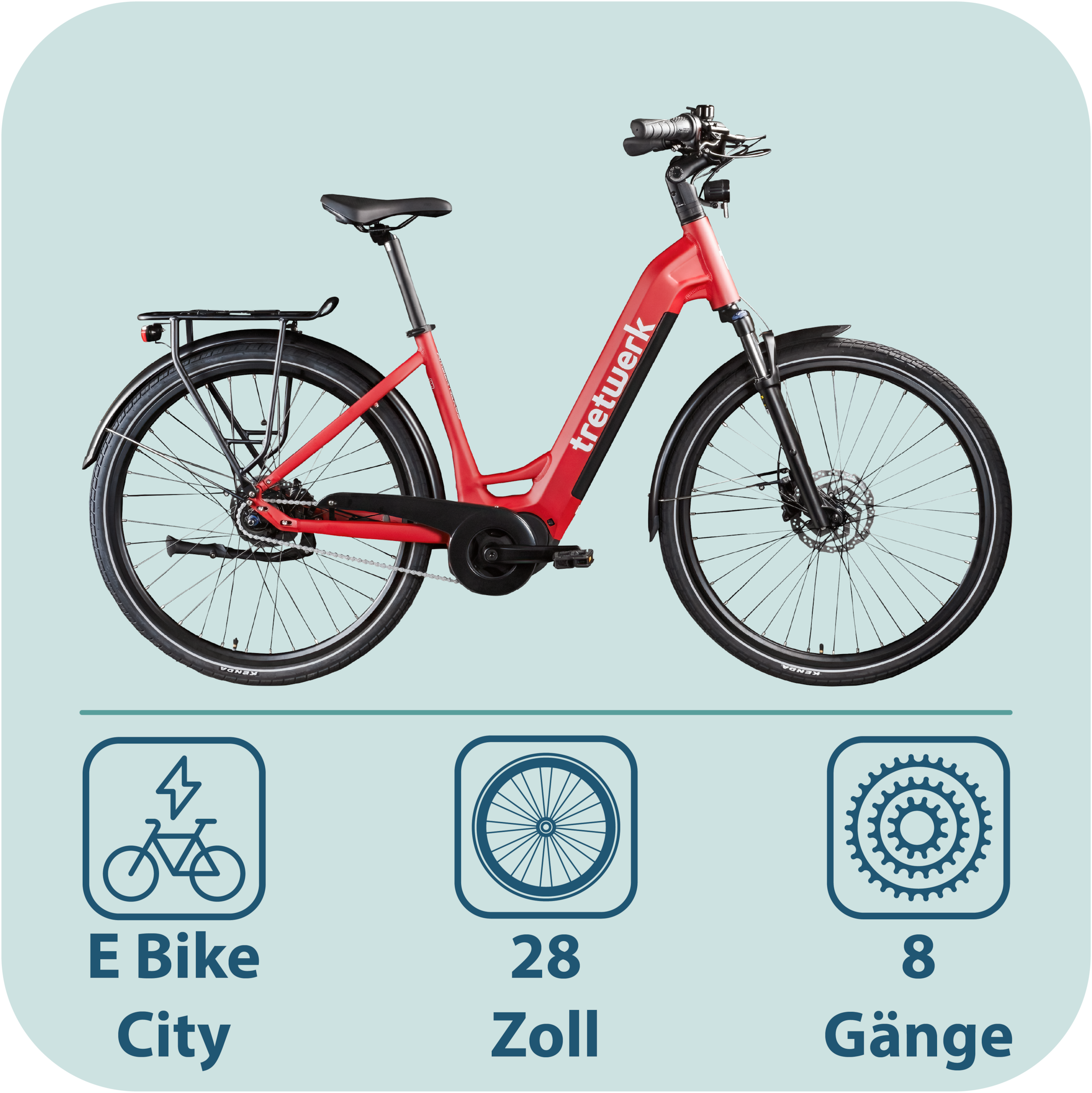 Tretwerk »Amber Nexus« 8 Gang Nabenschaltung Mittelmotor 250 W Tretwerk Amber Nexus E Bike Damen 28 Zoll Elektrofahrrad 155 - 185cm