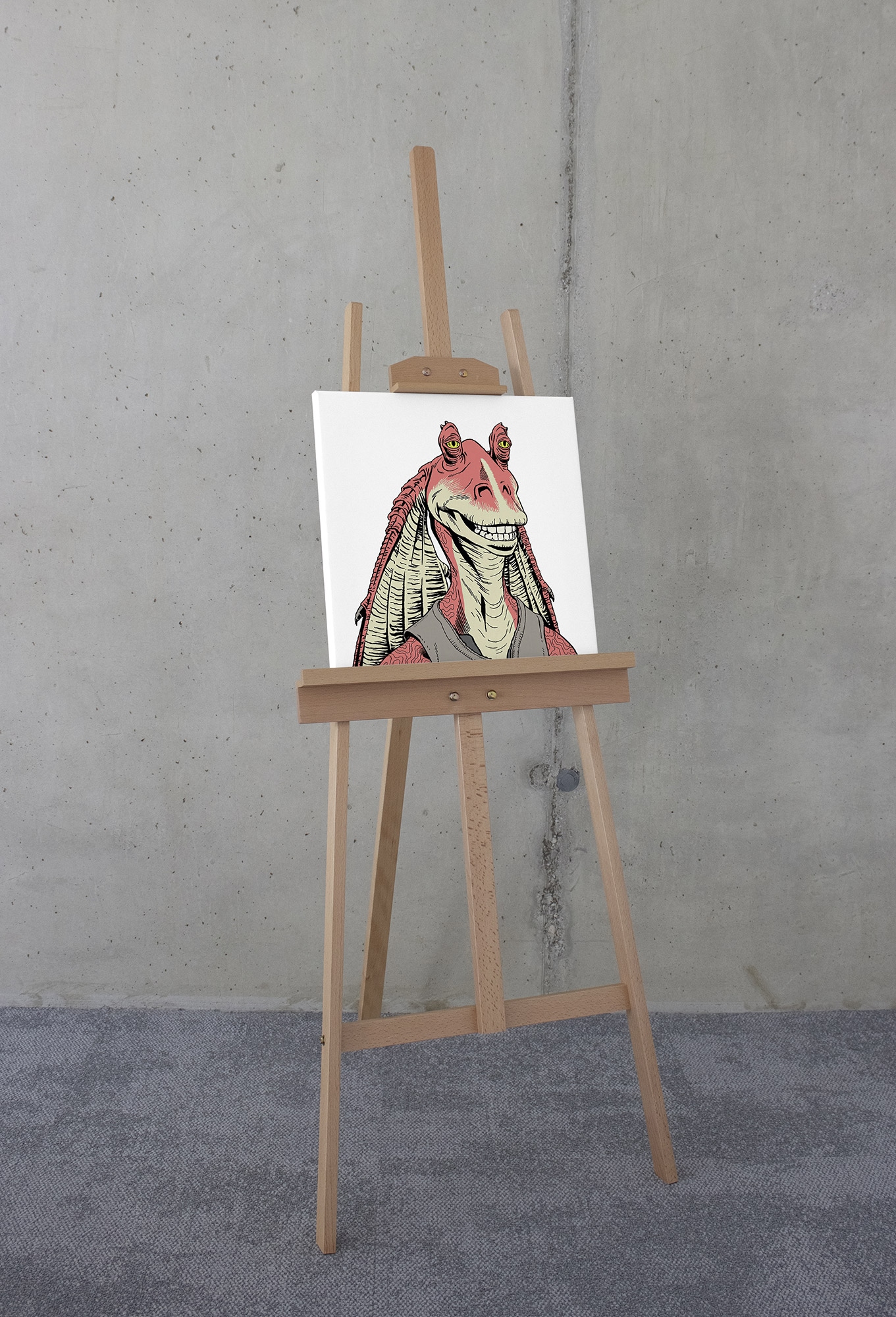 Komar Leinwandbild »Star Wars Jar Jar Binks«, Disney, (1 St.), 40 x 40 cm (Breite x Höhe) - Kinderzimmer, Dekoration