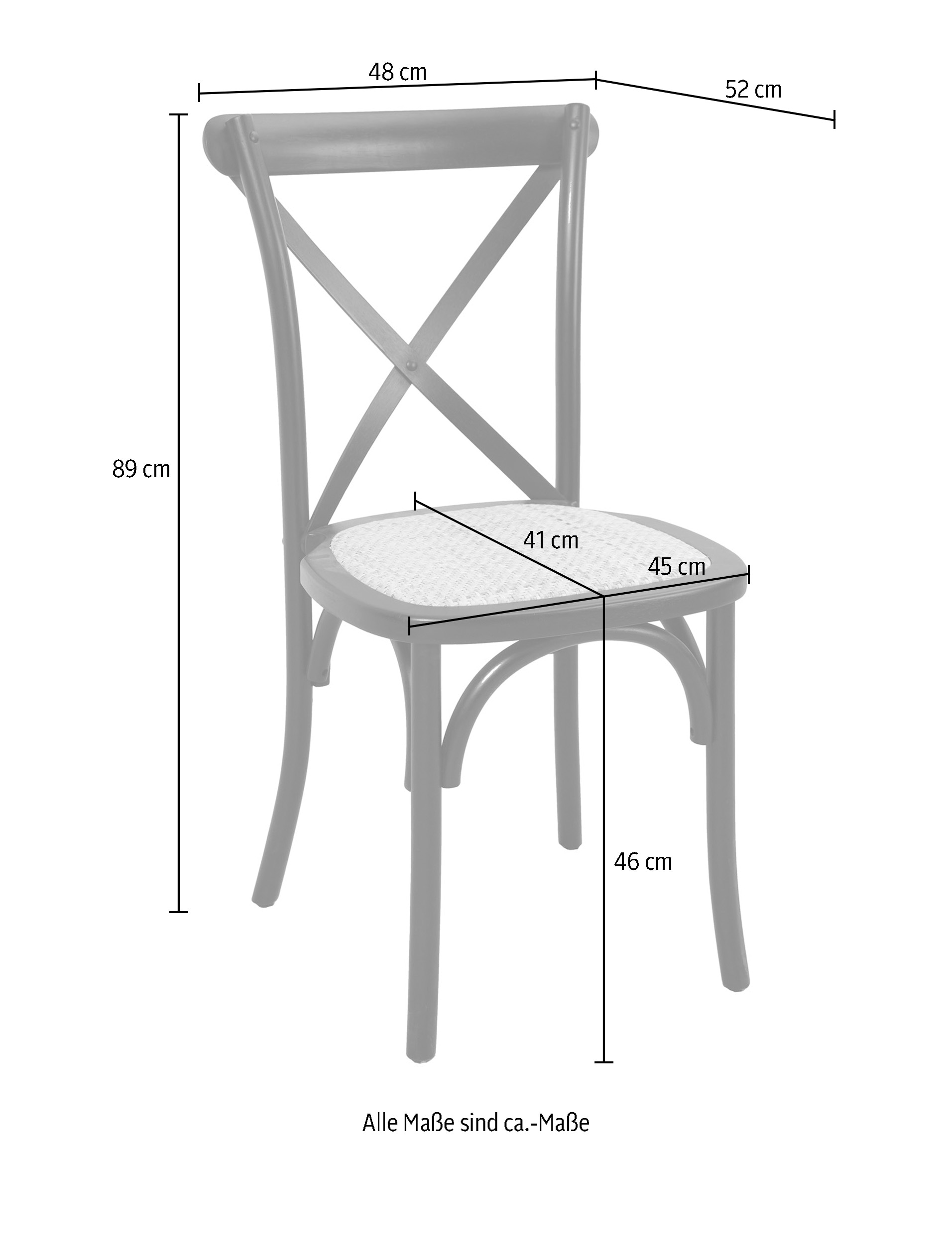 SIT Rattanstuhl, (Set), 2 St., stapelbar