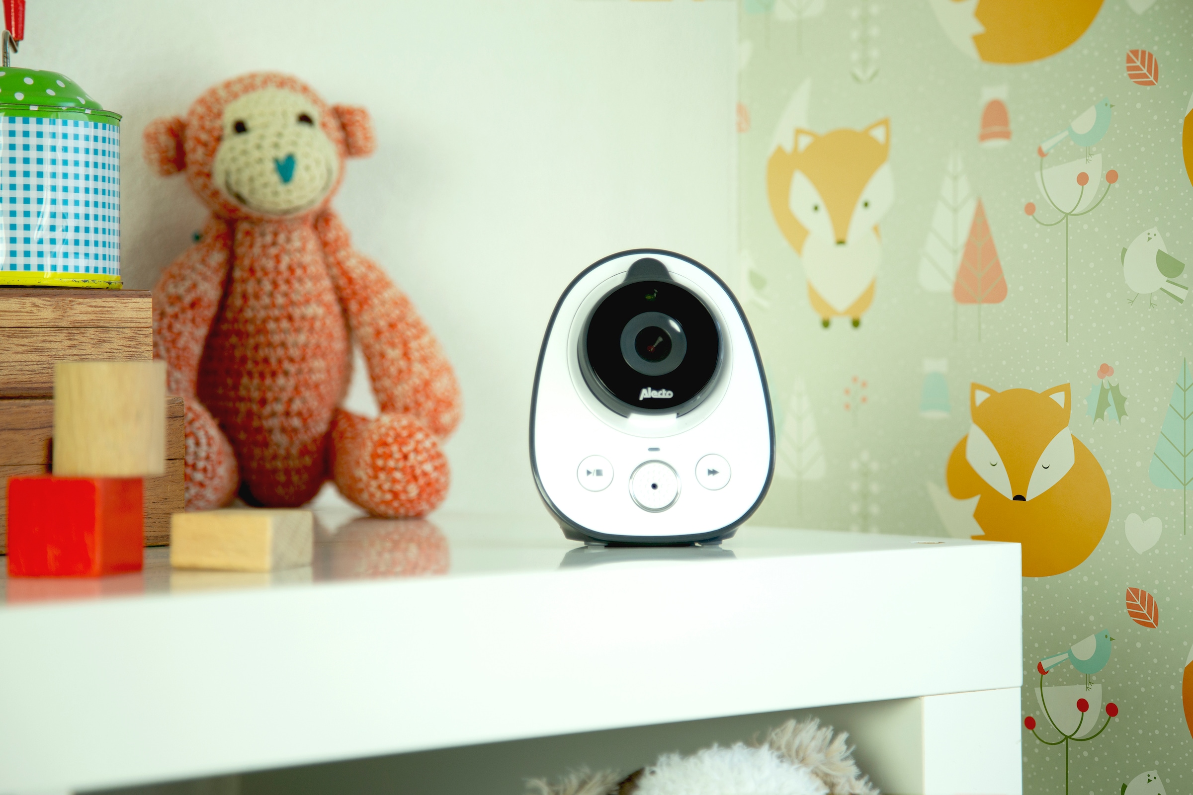 Alecto Video-Babyphone »DVM-150«, (2 tlg.), großes 5" Farbdisplay, Schlaflieder und Temperaturanzeige