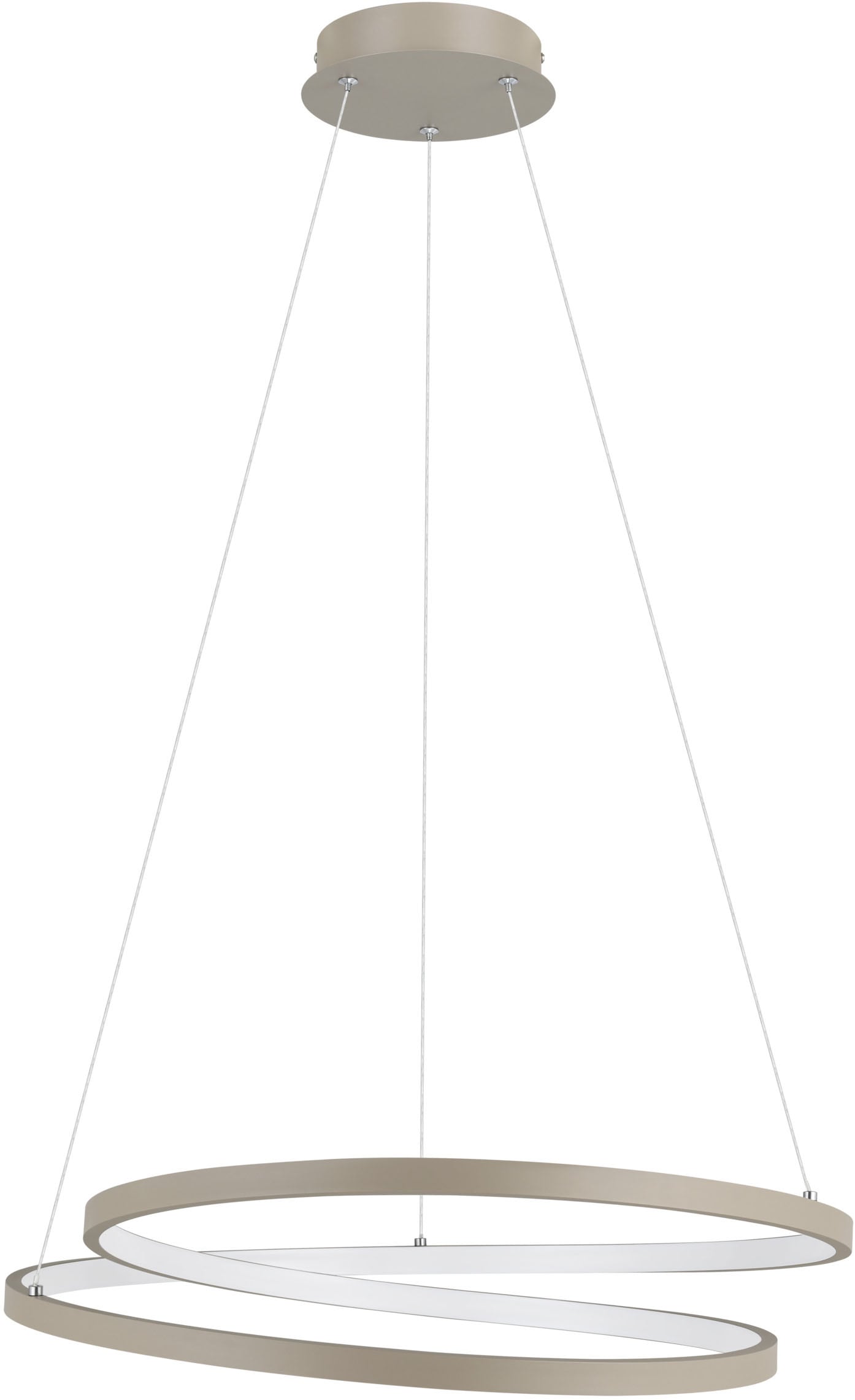 EGLO Hängeleuchte »RUOTALE Pendellampe - Alu, Stahl - LED - 36W - IP20« LED-Modul 1 Stk. Warmweiß Hängelampe, Deckenlampe, Wohnzimmer, Esszimmer, H150 x Ø55 cm