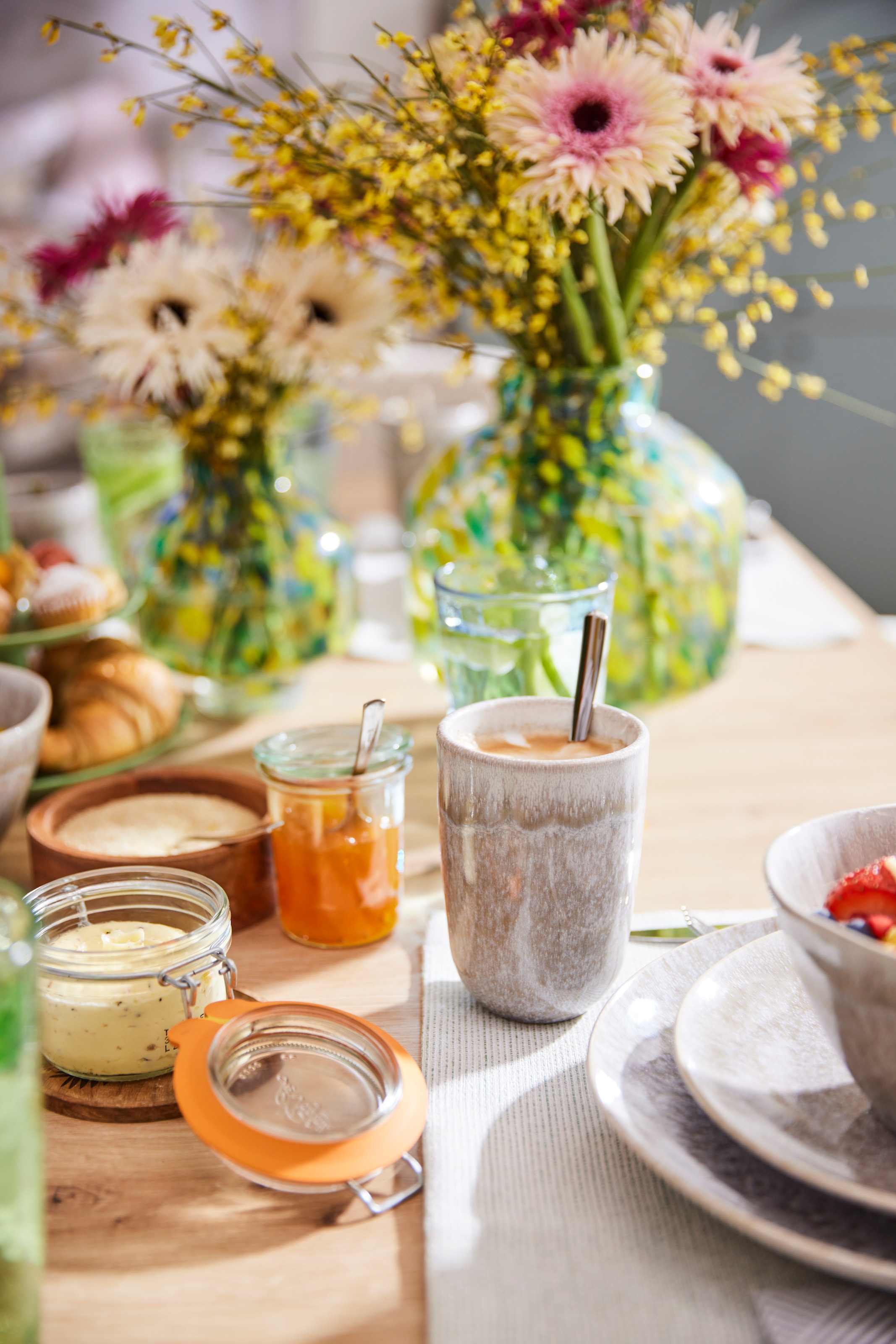 LeGer Home by Lena Gercke Becher »LeGer Kaffeebecher, modernes Geschirr-Set Talitha, 4er Set«, (Set, 4 tlg.), Reaktivglasur, jedes Stück ein Unikat, hohe Haltbarkeit, 300 ml