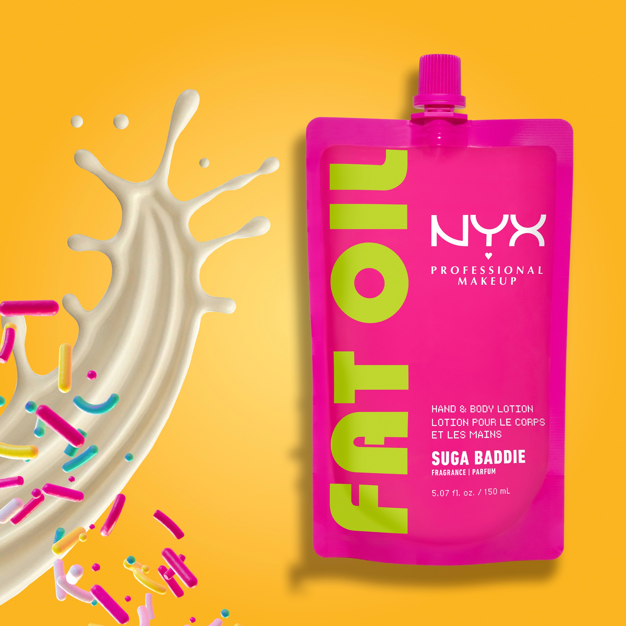 NYX PROFESSIONAL MAKEUP Körperlotion »FAT OIL HAND & BODY LOTION SUGA BADDIE« leichte, feuchtigkeitsspendende Hand- und Körperlotion