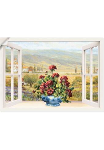 Artland Wandbild »Blumenbouquet am weißen Fenster«, Fensterblick, (1 St.), in vielen... kaufen