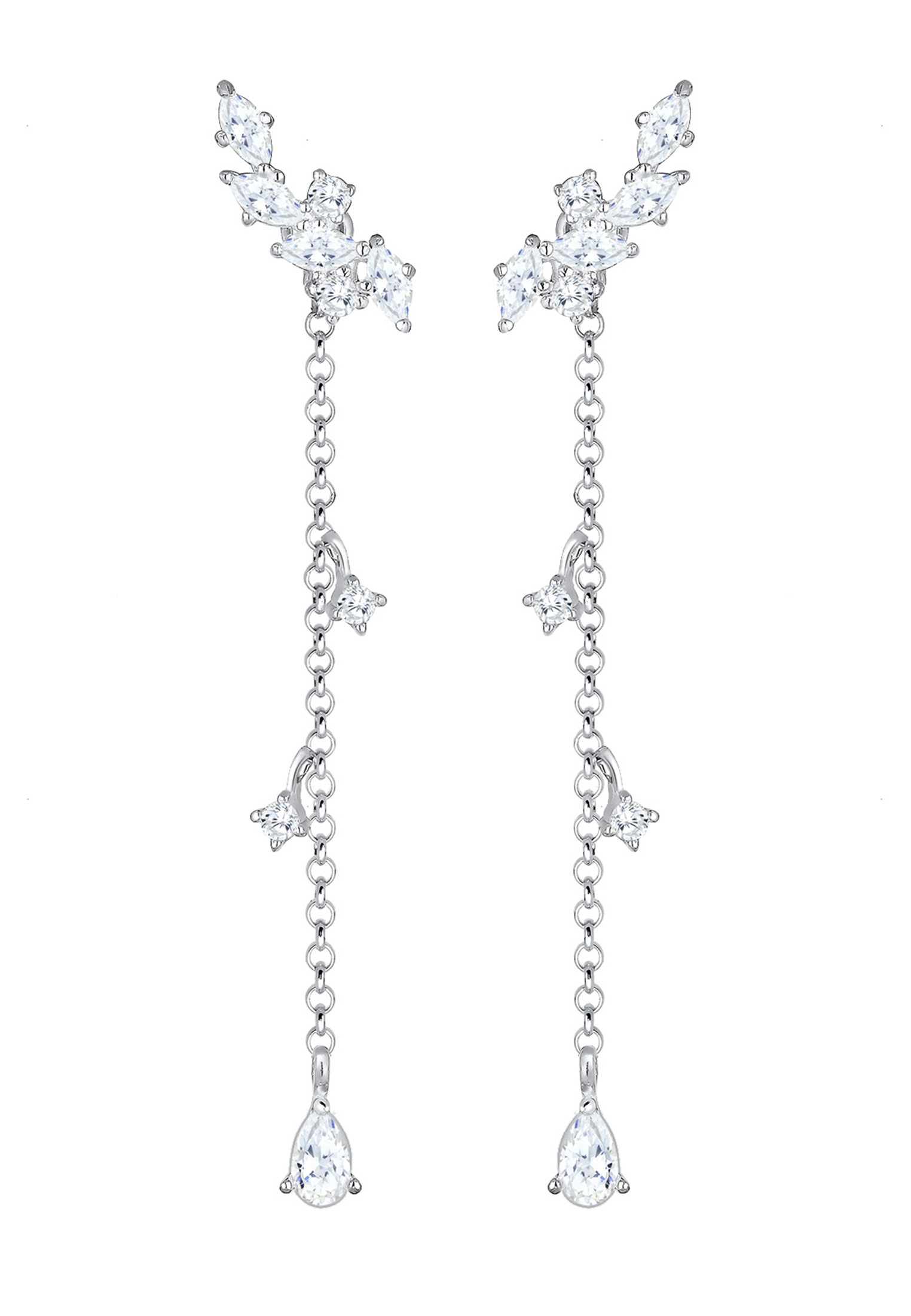 Elli Paar Ohrhänger »Ohrringe Ohrhänger lang mit Zirkonia Tropfen 925 Sterling Silber«