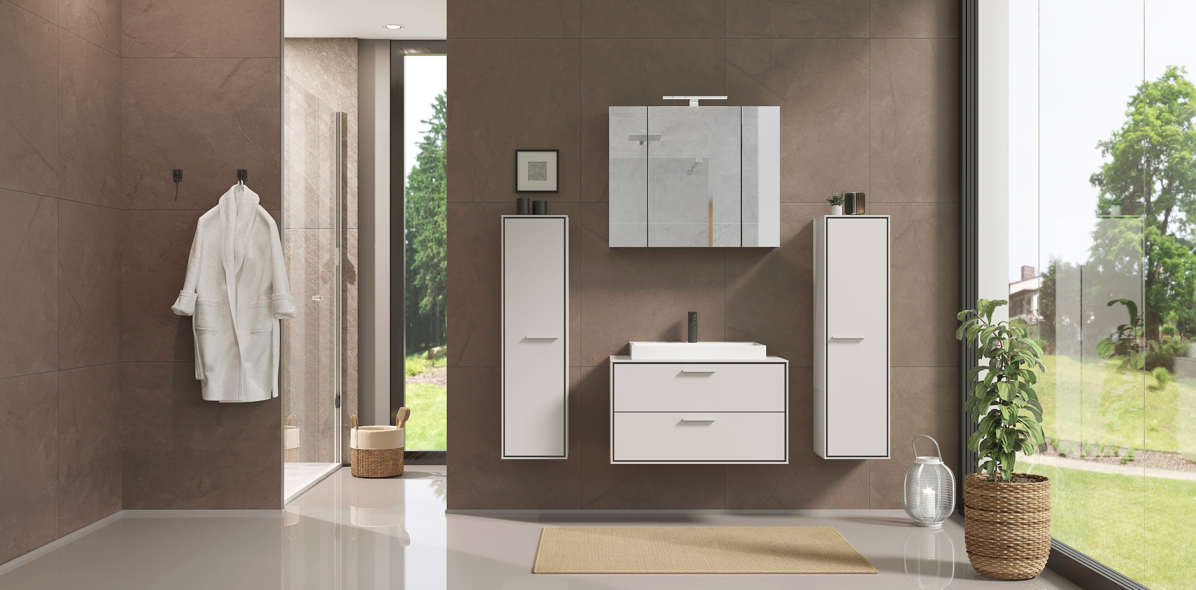 GERMANIA Midischrank »Medium-Schrank "Sovana"« 1 Stk. tlg. Hängender Medium-Schrank mit einer gedämpften Tür