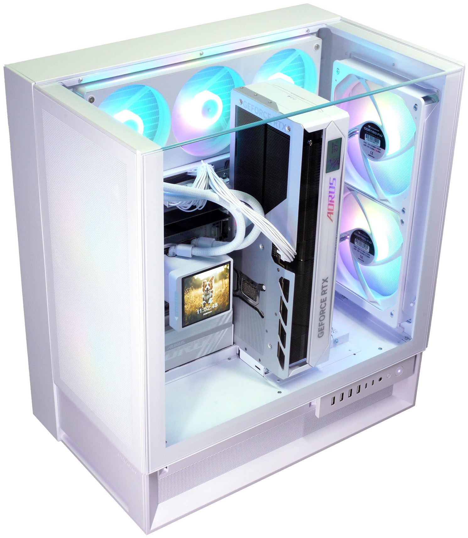 Cougar Gaming-PC »OmnyX WT 8059 AMD Ryzen 7 9700X 32GB DDR5 2TB SSD RTX 5080« Windows 11, DDR5 RAM, Wasserkühlung
