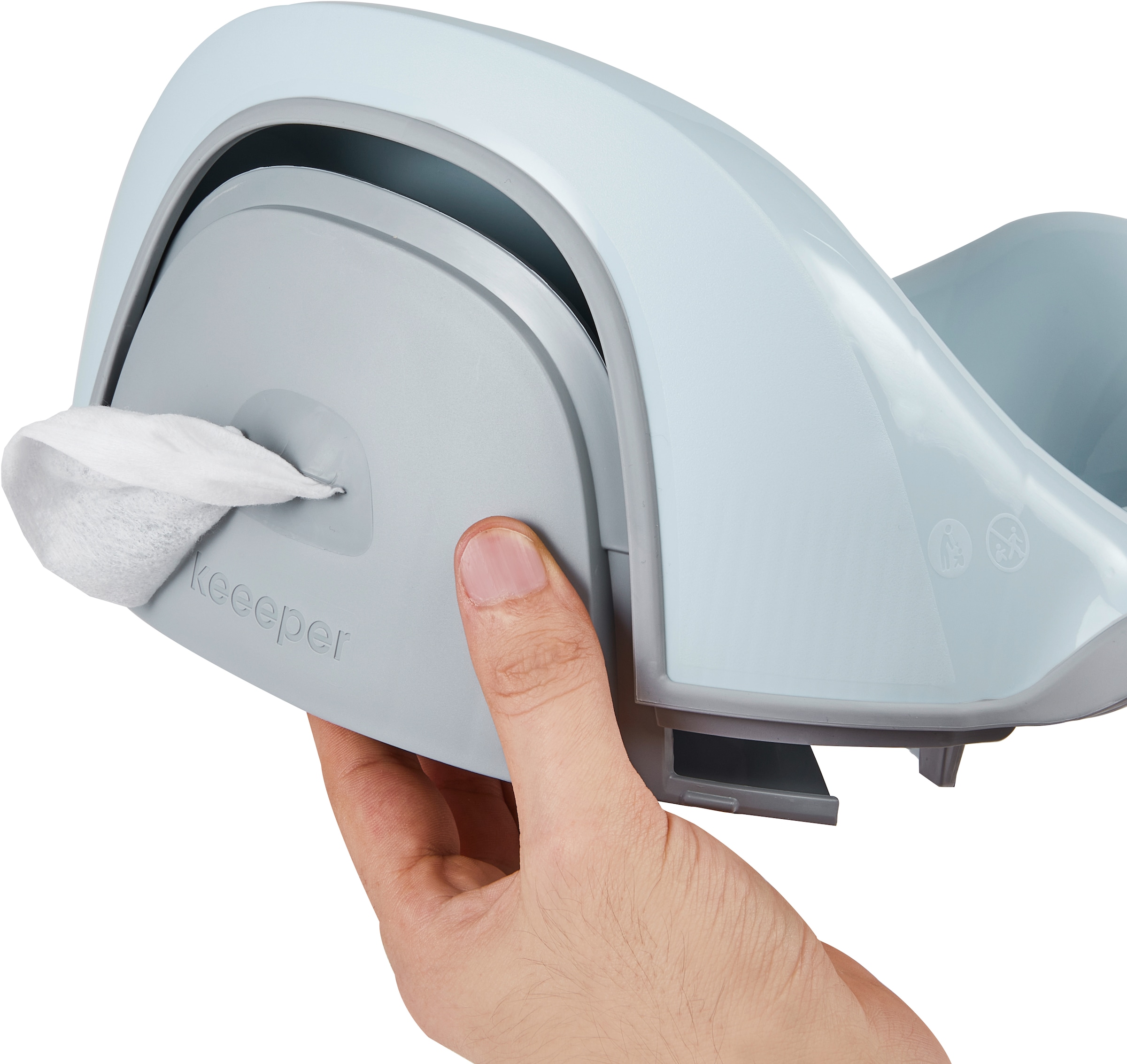 keeeper Toilettentrainer »kasimir babytopf deluxe 4in1, cloudy blue«, Made in Europe, FSC® - schützt Wald - weltweit