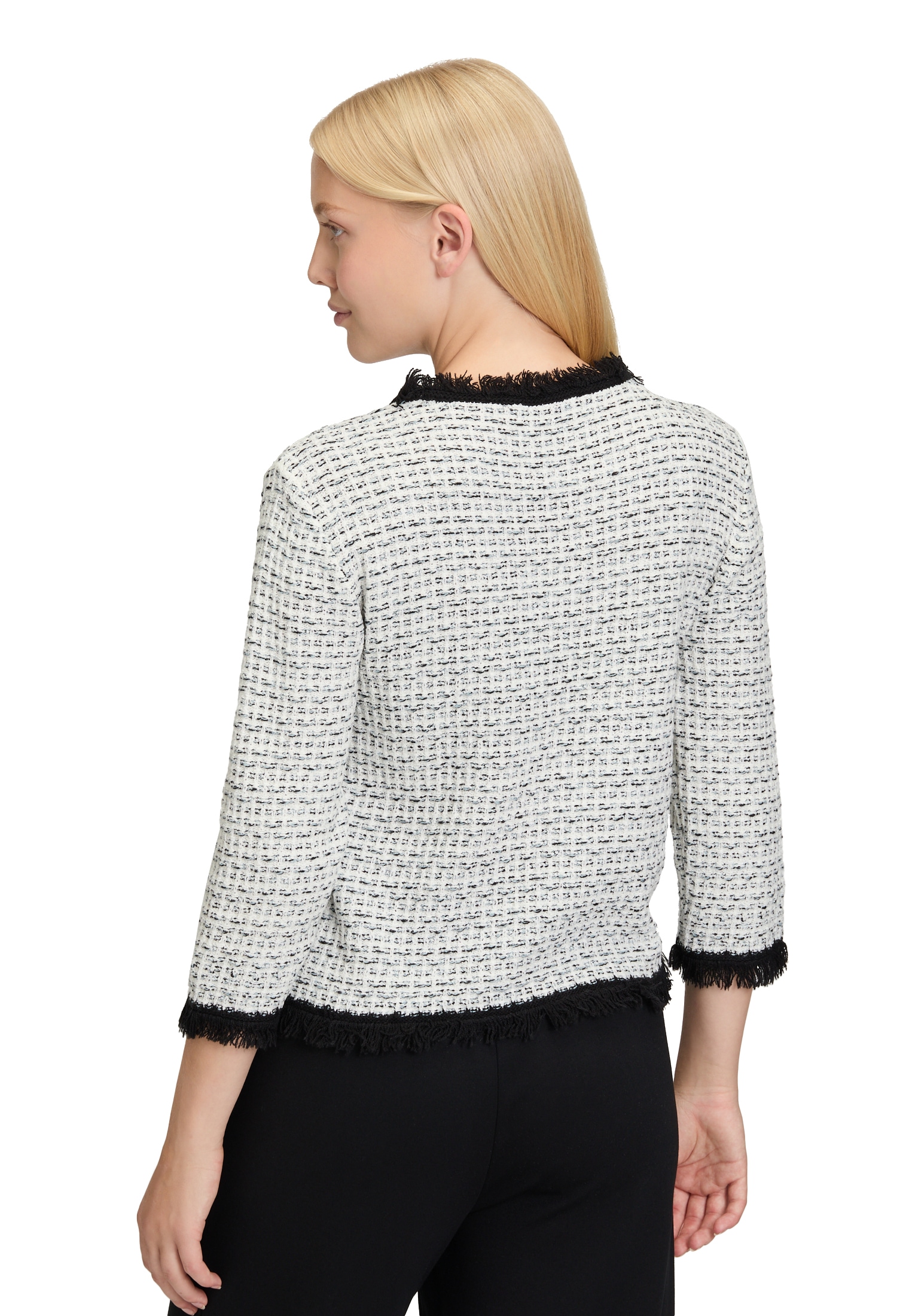 Betty&Co Strickpullover »Strickpullover mit Fransen«