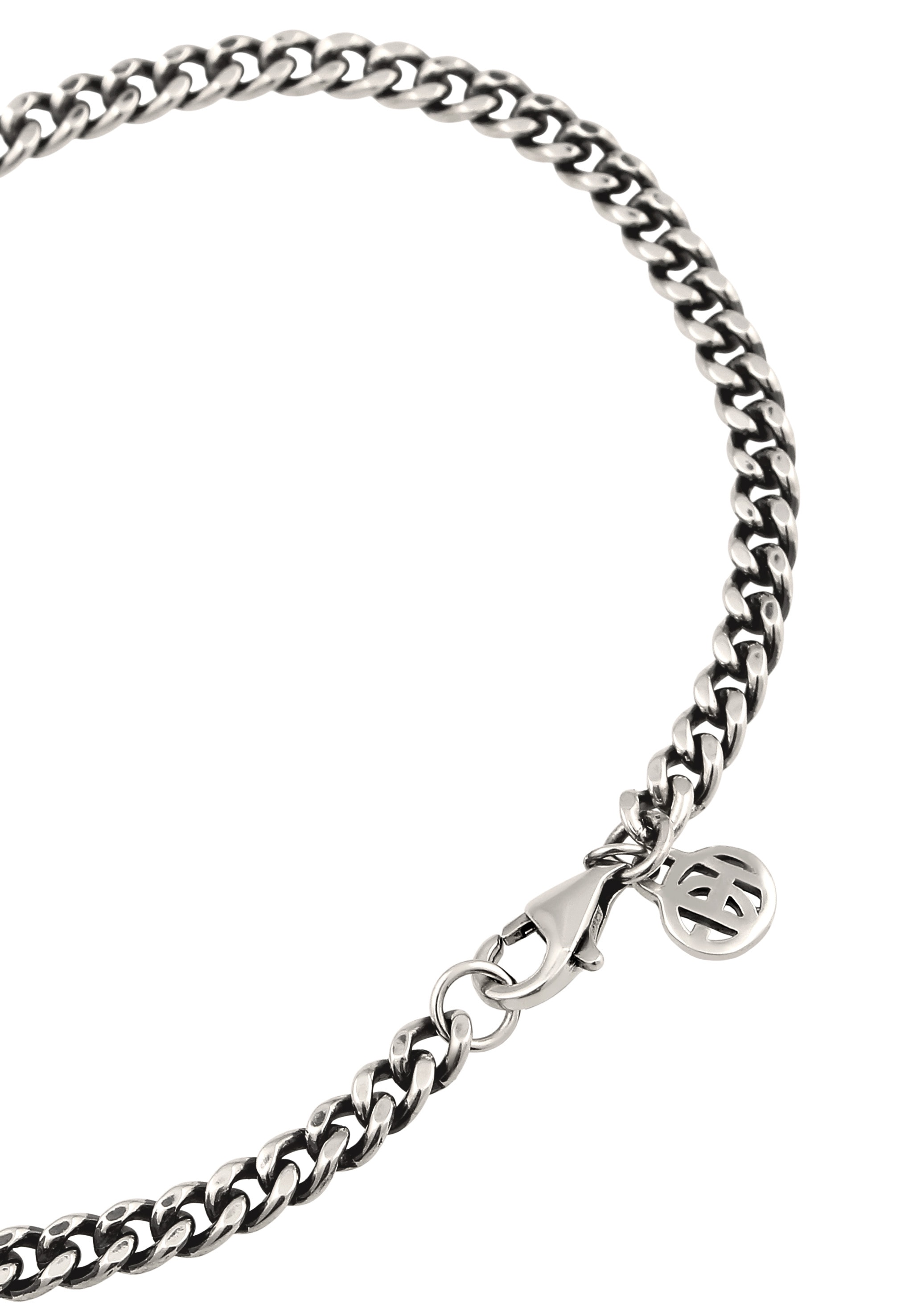 HAZE & GLORY Armkette »Armband Tigerauge Quarz Braun Panzerkette 925 Sterling Silber«