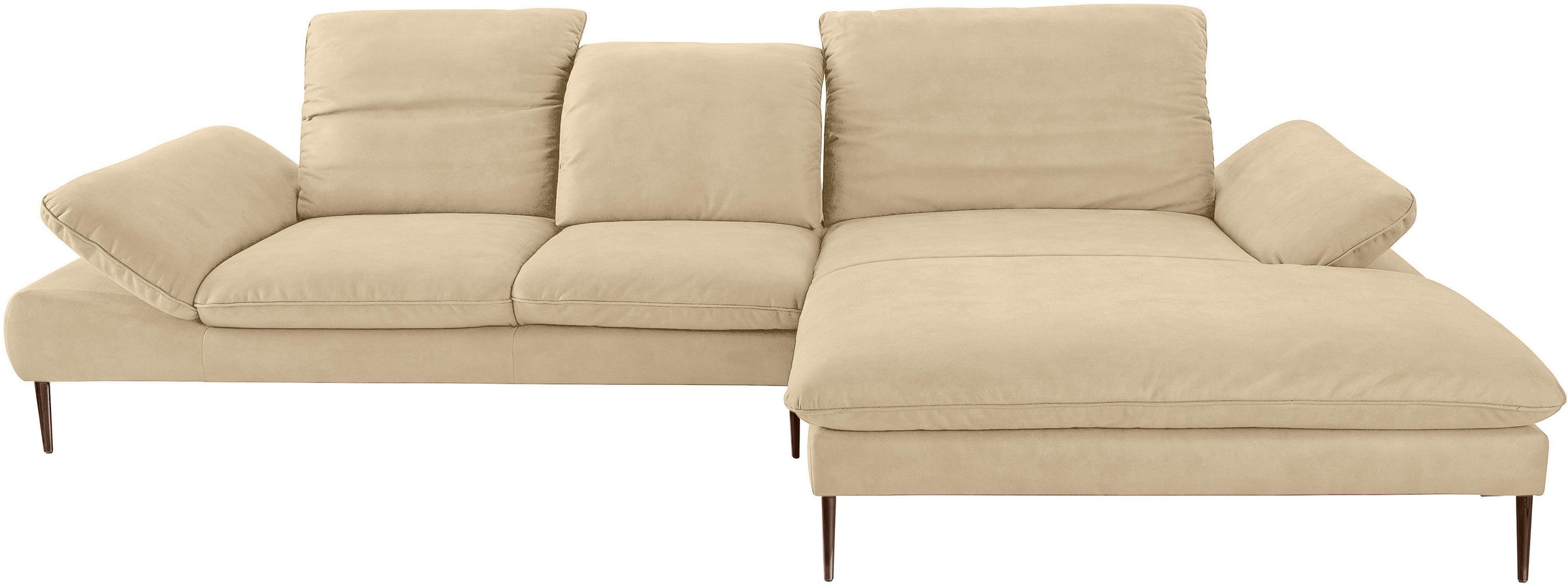 W.SCHILLIG Ecksofa »enjoy&MORE, Designsofa, bequem, elegant und zeitlos, L-Form«, Sitztiefenverstellung, Füße bronze pulverbeschichtet, Breite 340 cm