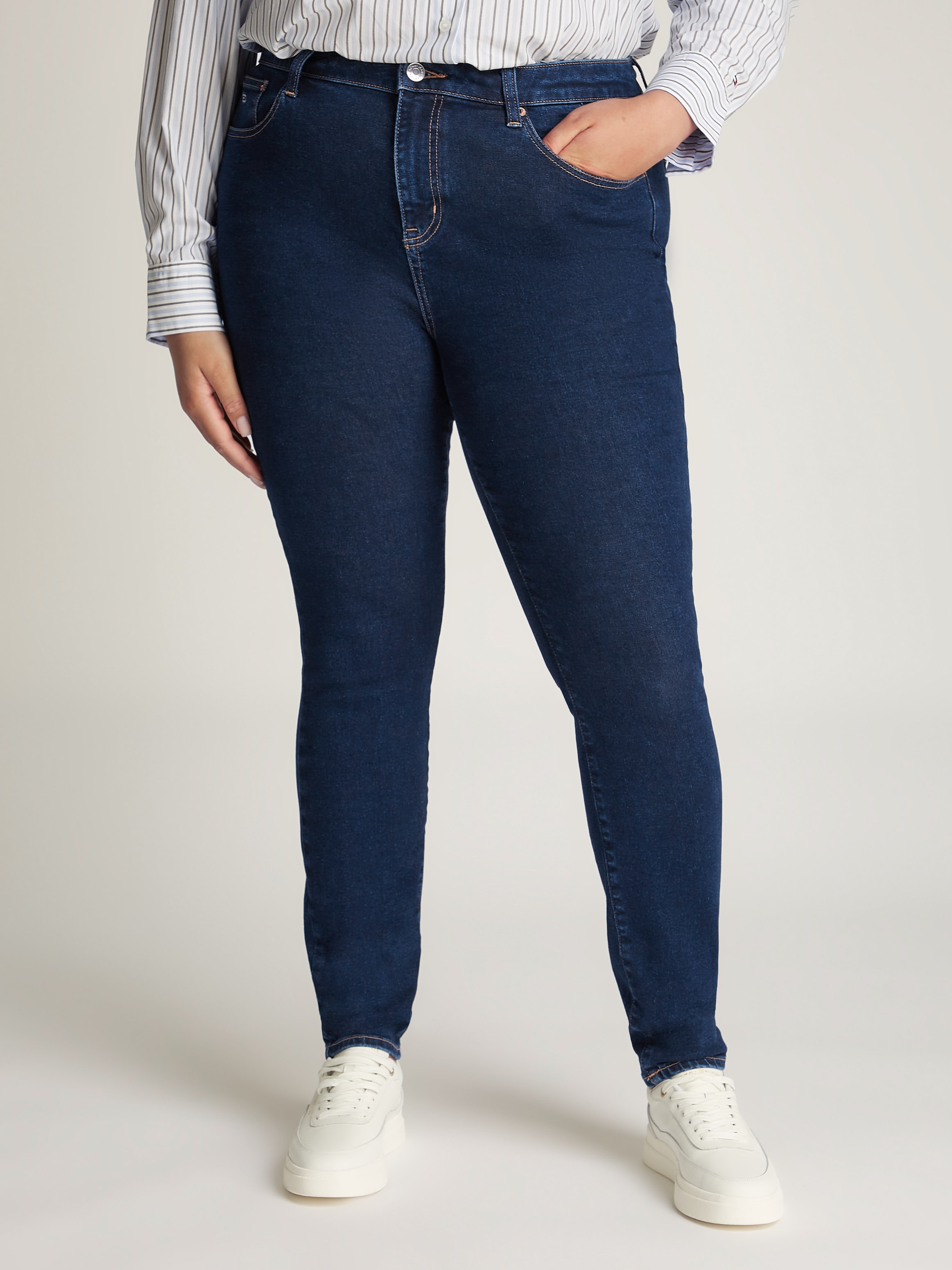 Regular-fit-Jeans »CRV MELANY UH SSKN«, in Großen Größen im 5-Pocket-Style